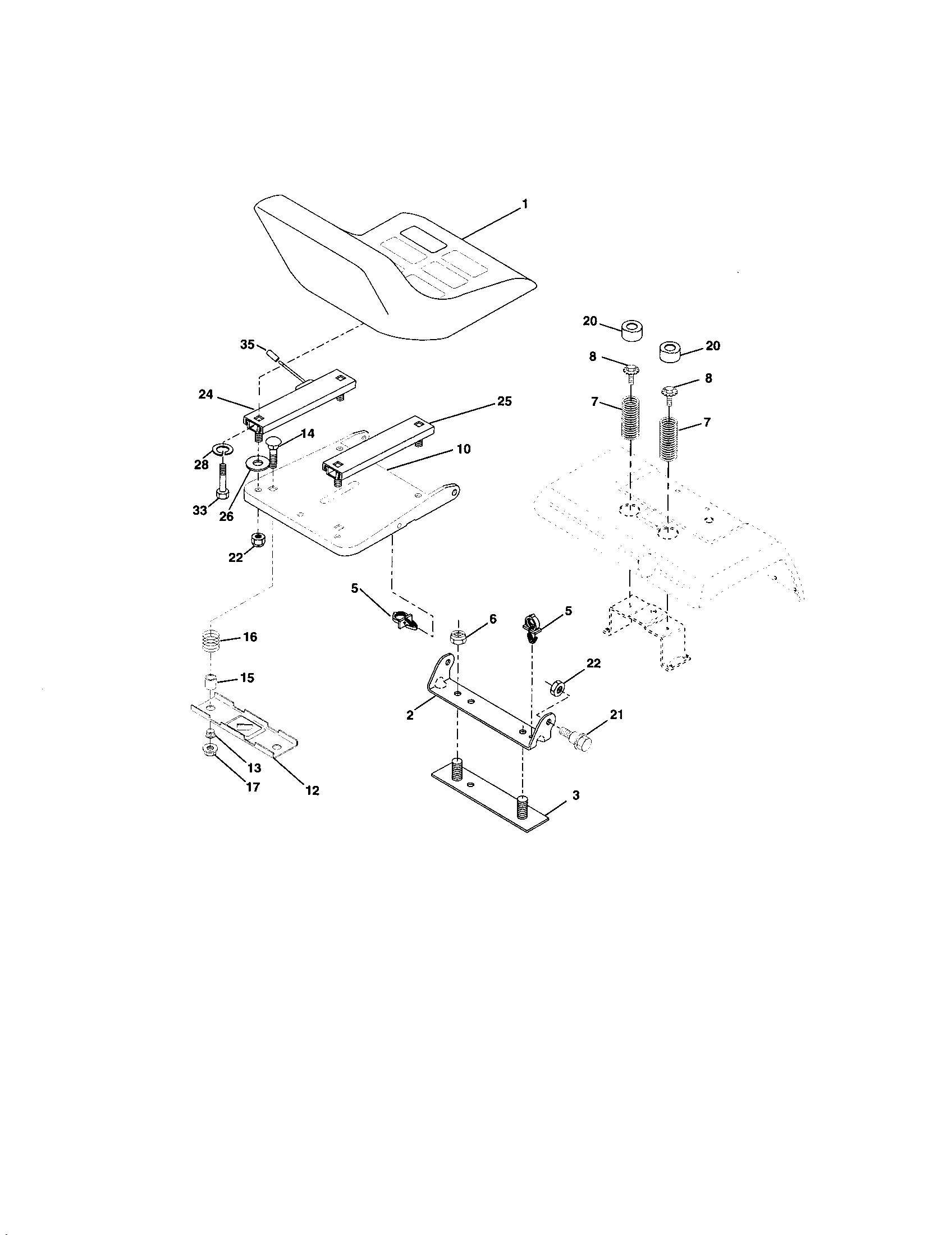 Craftsman 917275242 seat assembly diagram