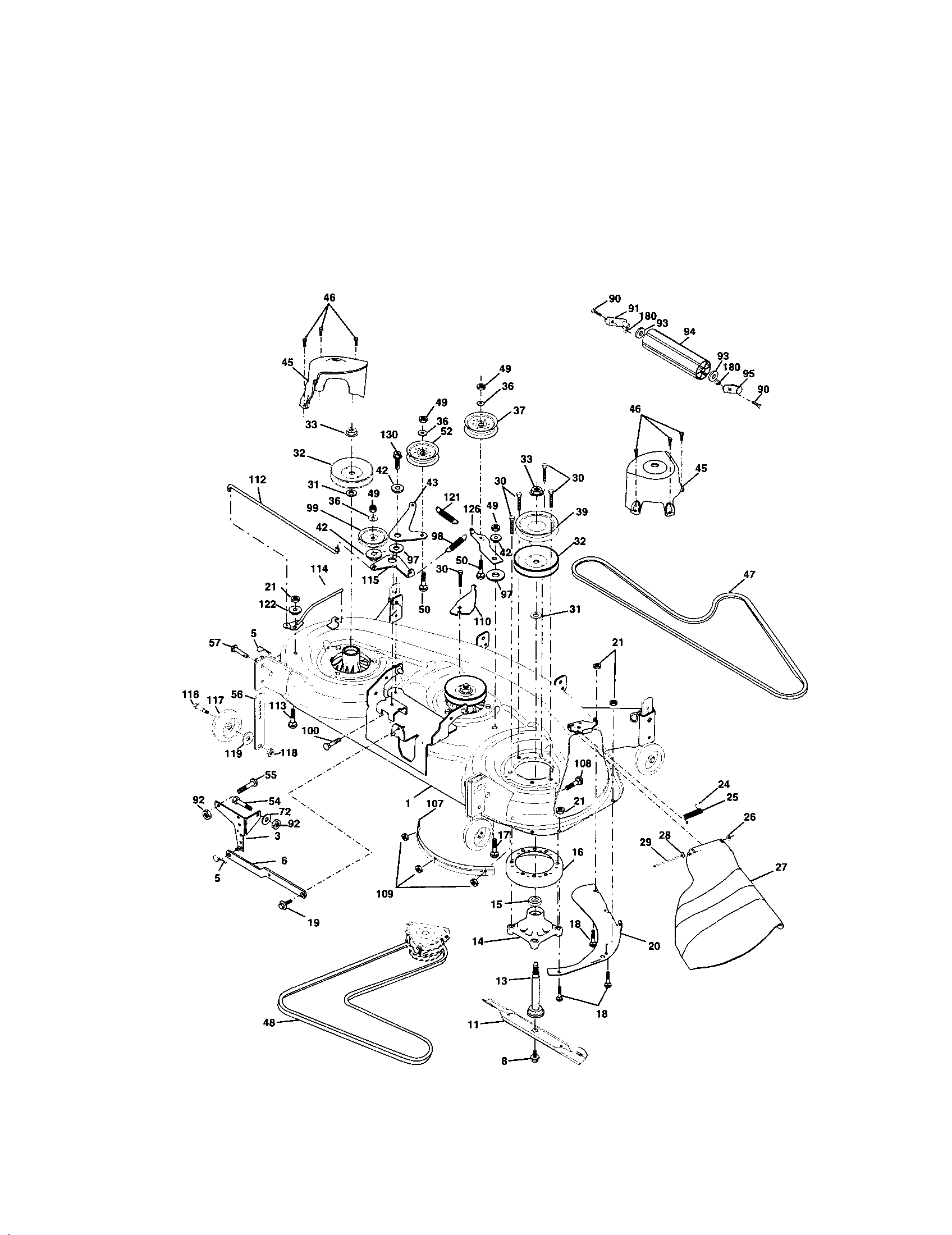 Craftsman 917275242 mower deck diagram