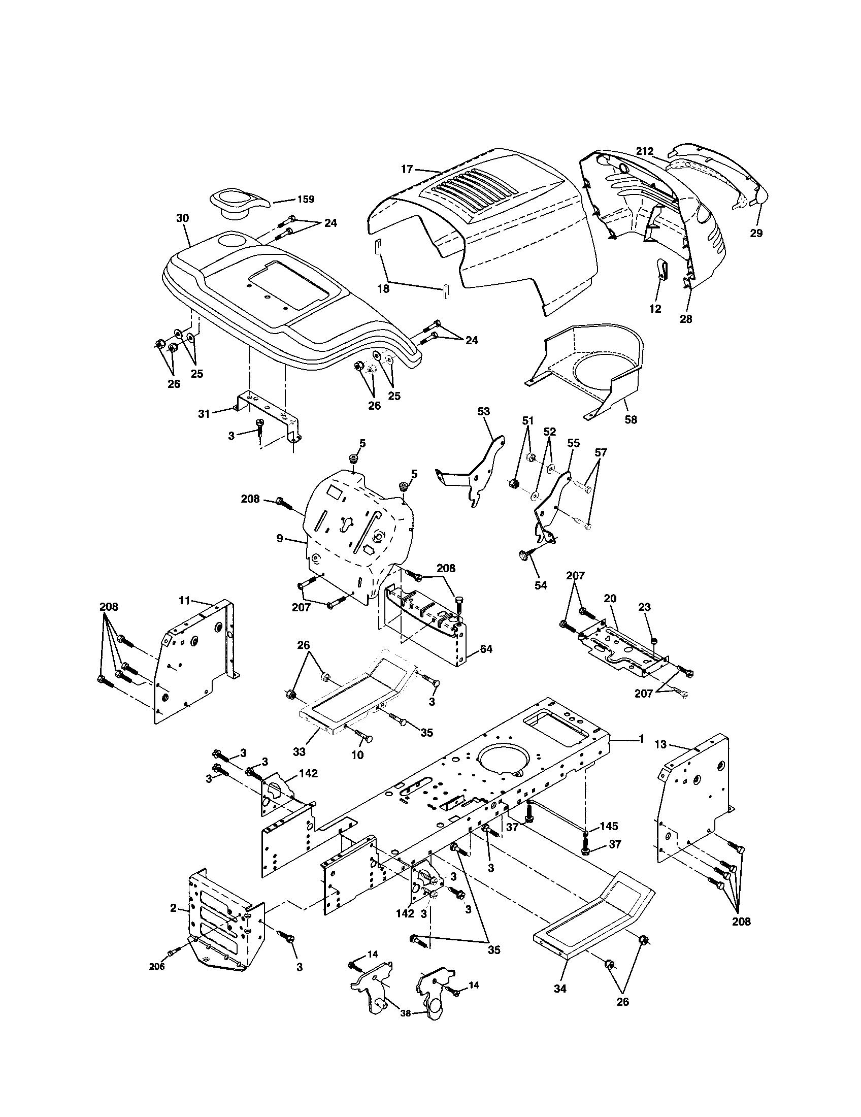 Craftsman 917279960 chassis diagram