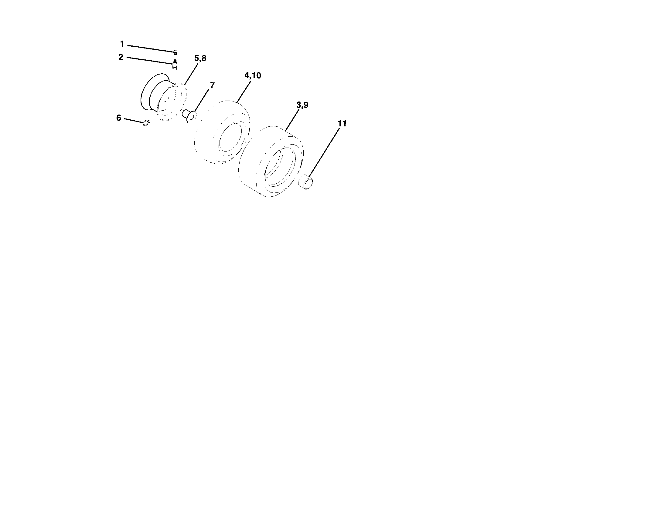 Craftsman 917279960 wheels and tires diagram