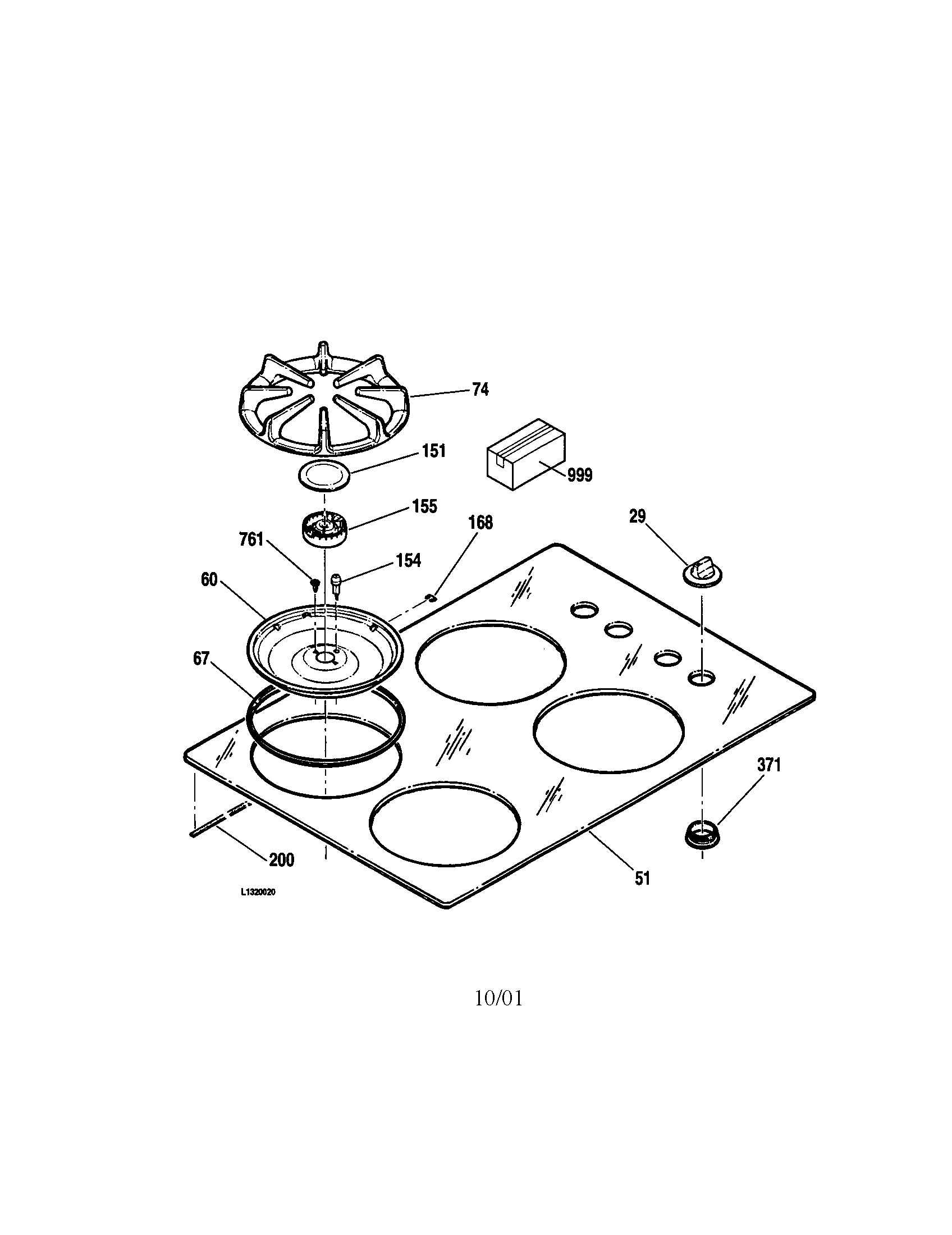 Kenmore 91132385100 maintop diagram