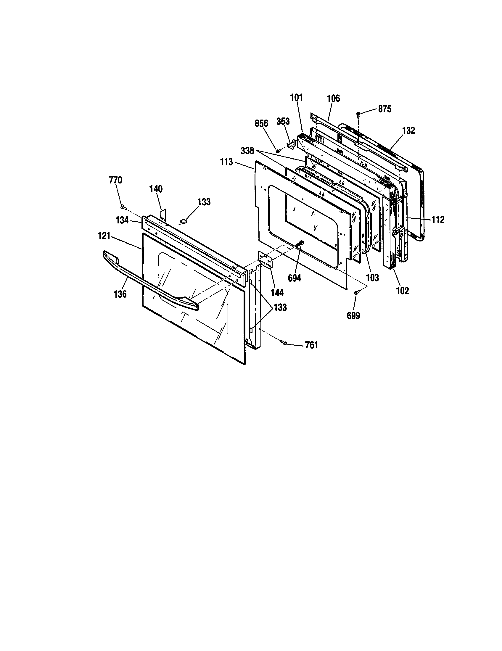 Kenmore 91147824100 door diagram
