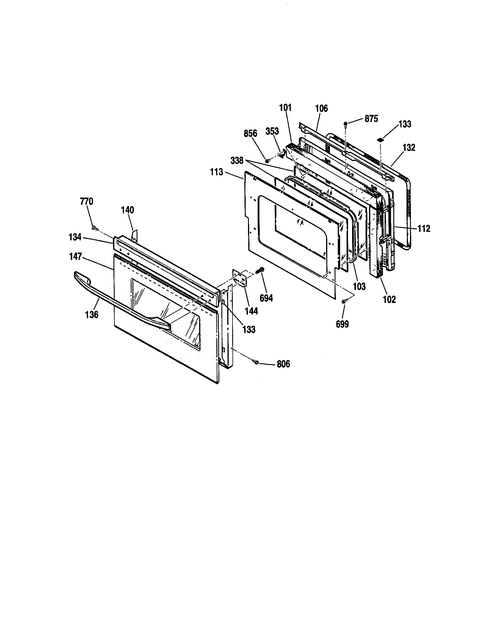 Kenmore 91149024100 door - 91149024100/29100 diagram