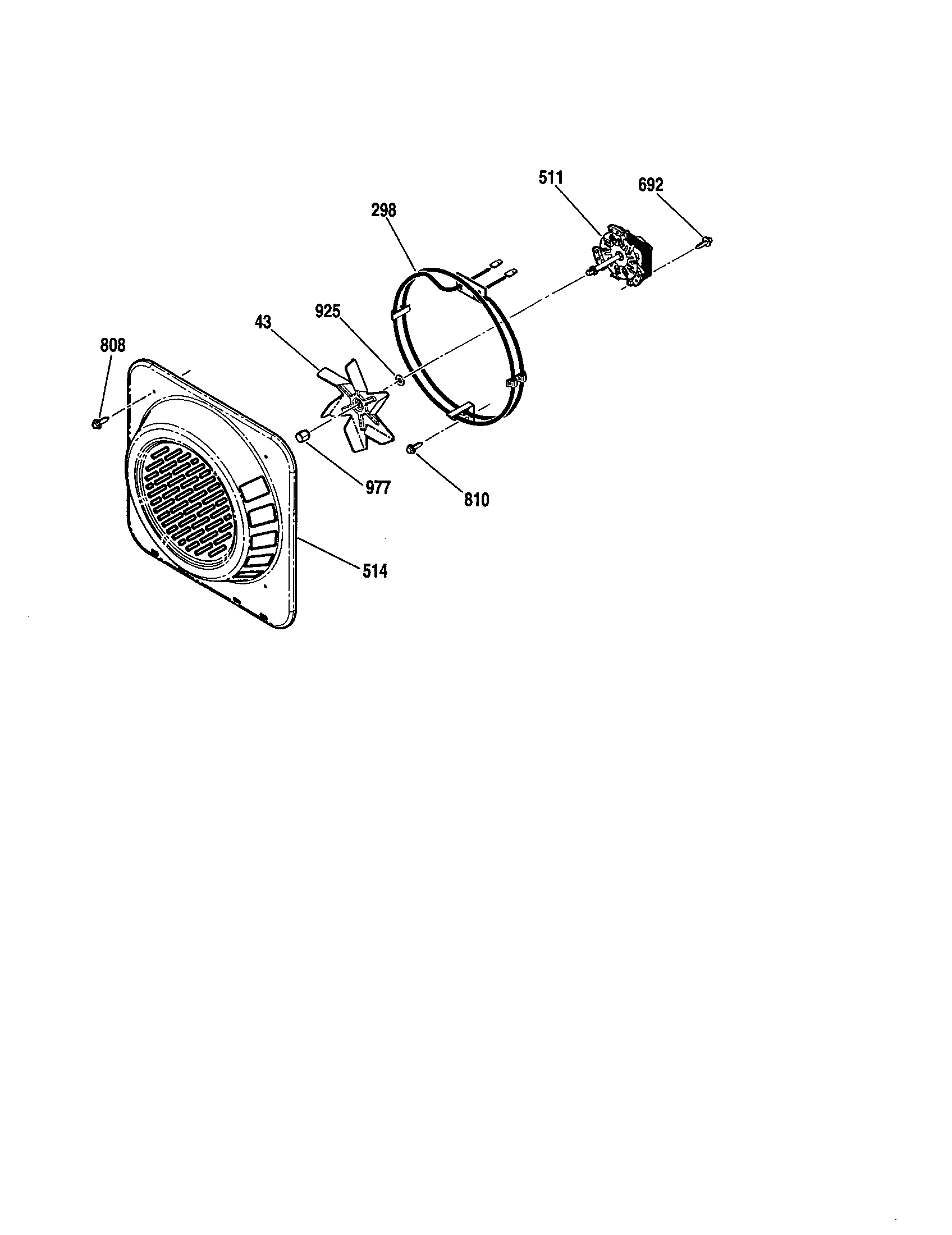 Kenmore 91149024100 convection fan diagram