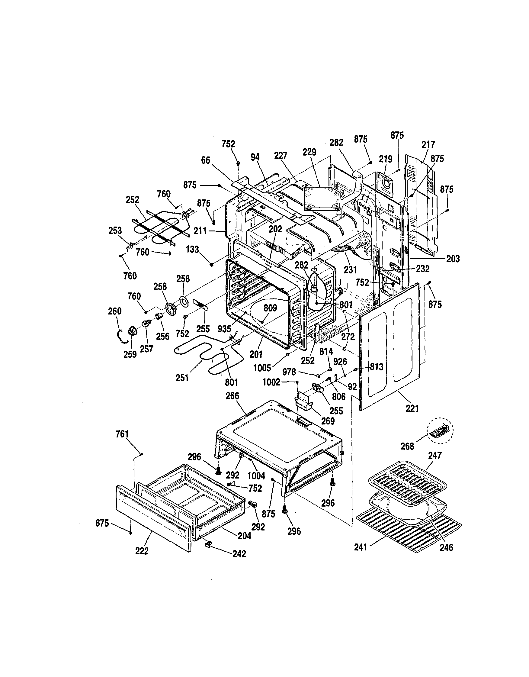 Kenmore 91194752010 body diagram