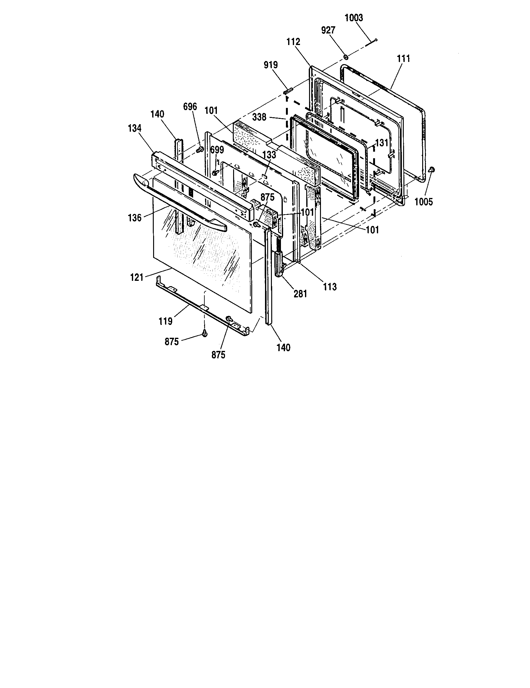 Kenmore 91194752010 door diagram
