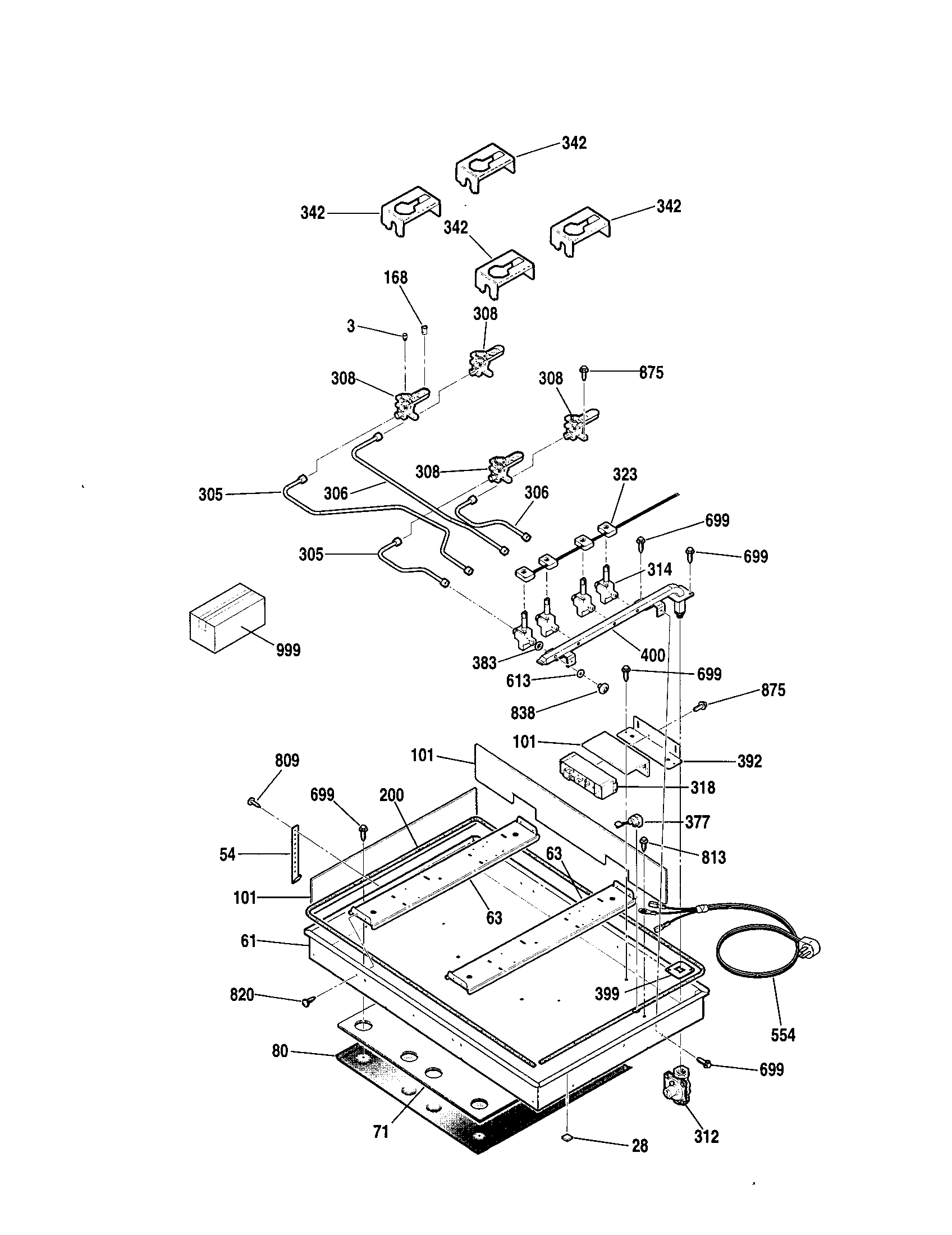 Kenmore Elite 91133209100 burner diagram