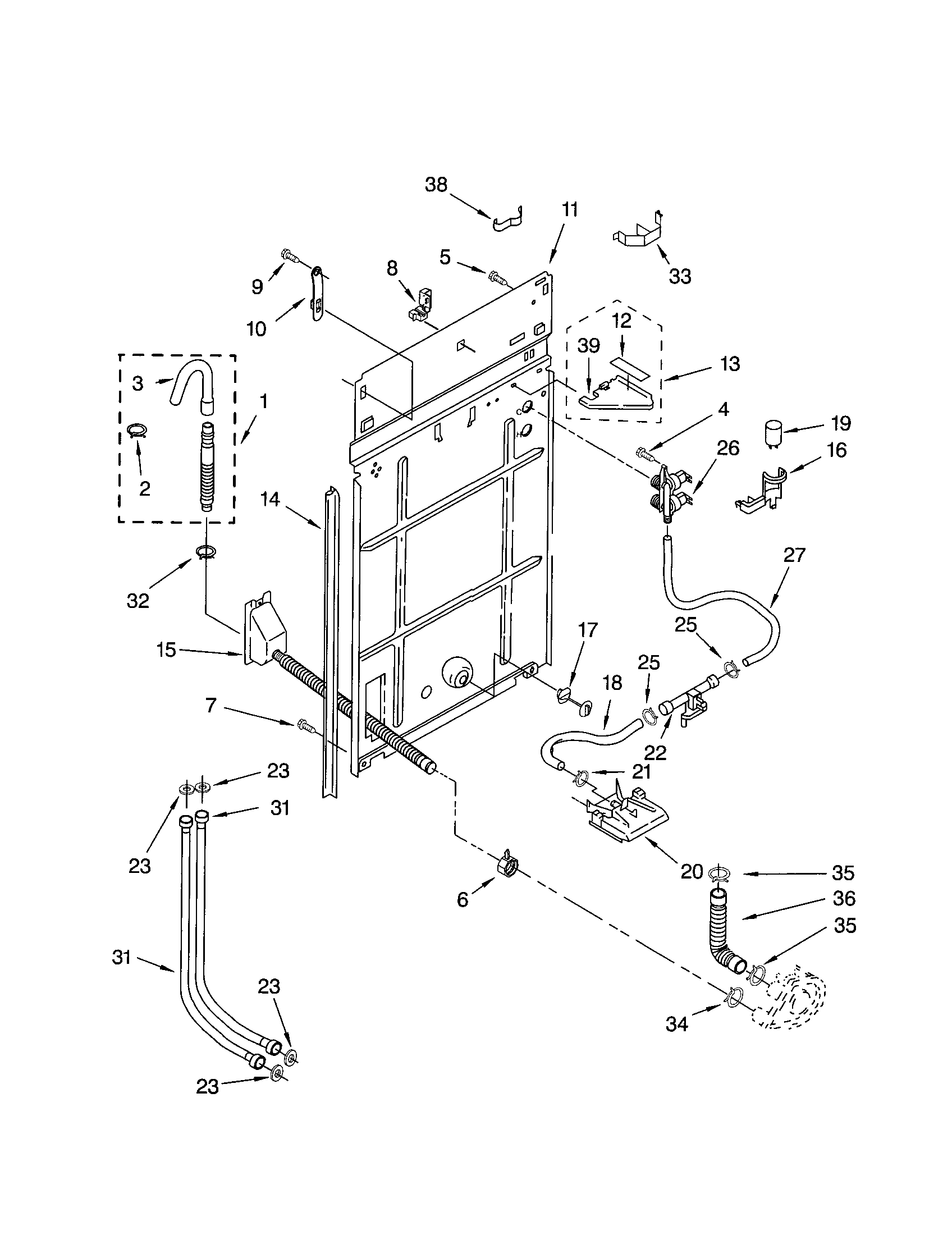 Kenmore 11022902101 rear panel diagram