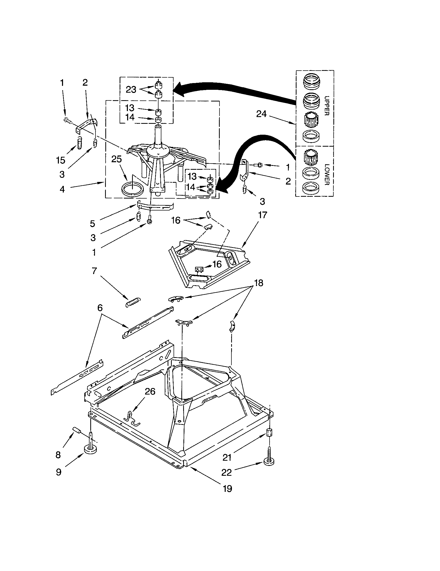 Kenmore 11022902101 machine base diagram