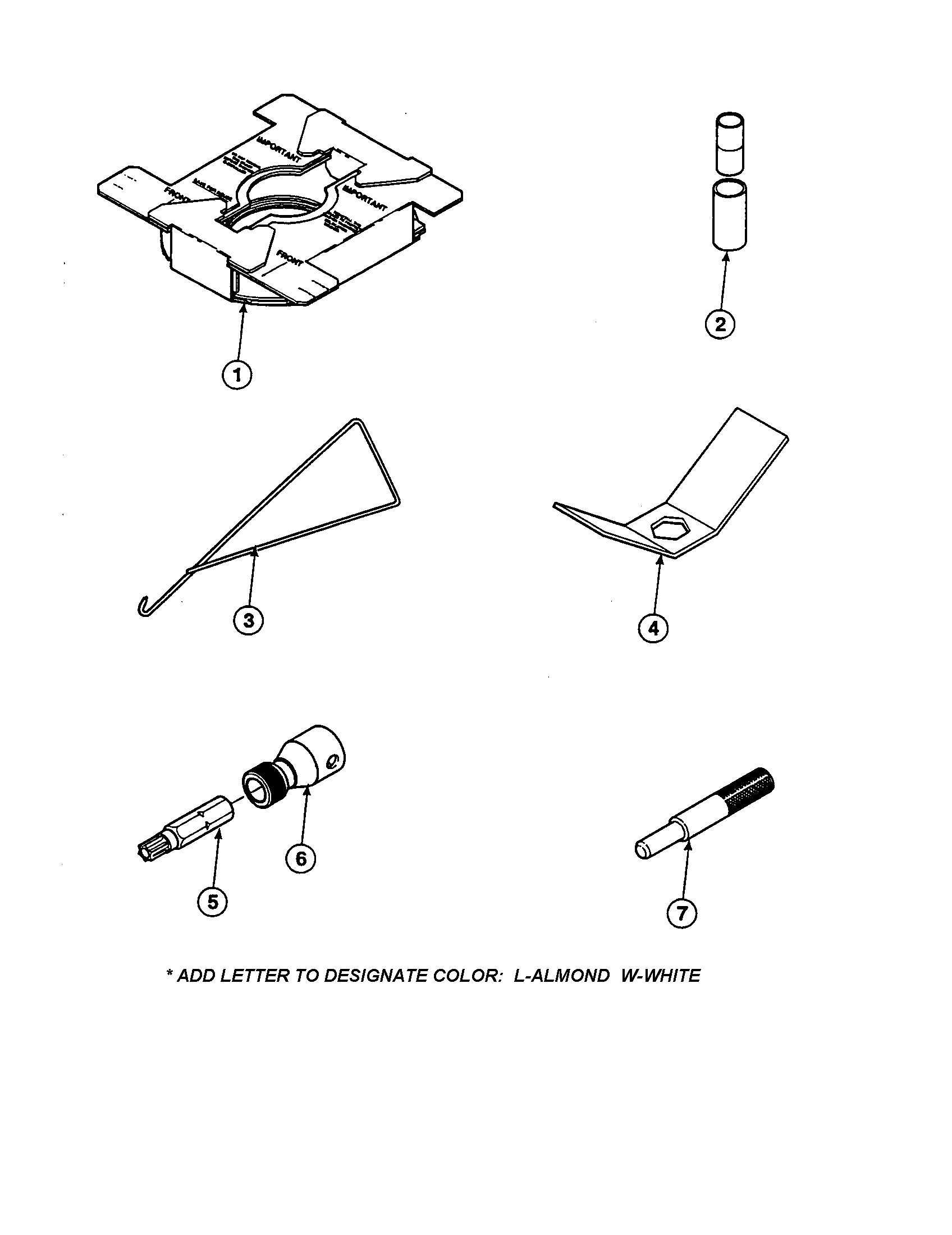 Amana CW9203W2-PCW9203W2A transmission pin tool diagram