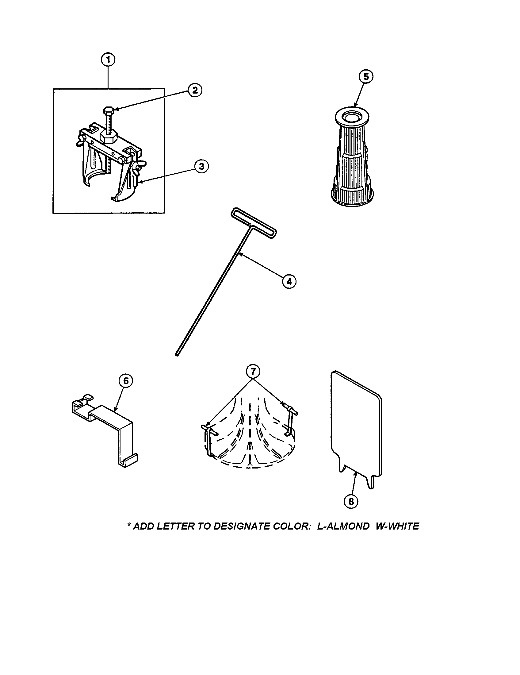 Amana CW9203W2-PCW9203W2A seal and switch tools diagram