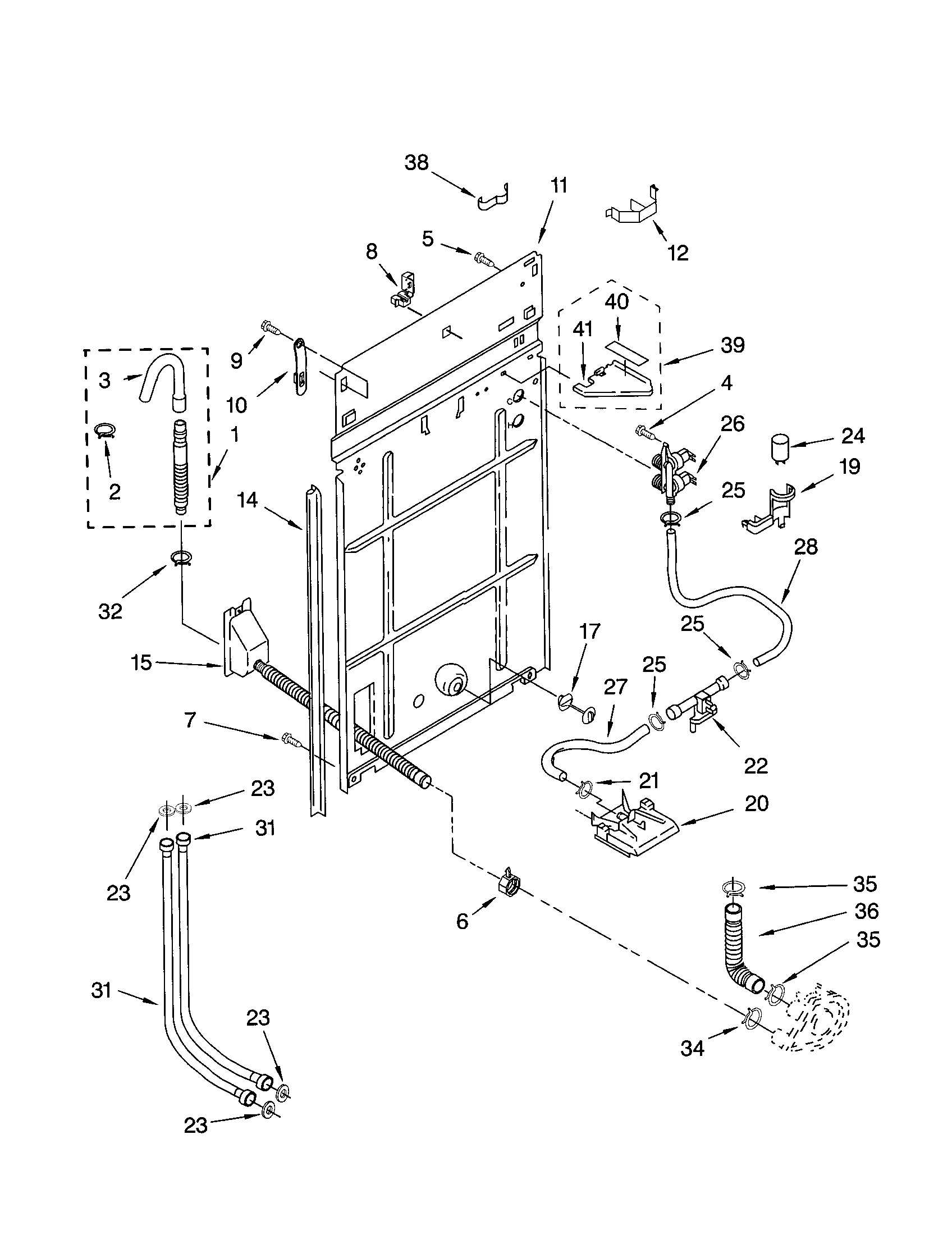 Kenmore 11022852101 rear panel diagram