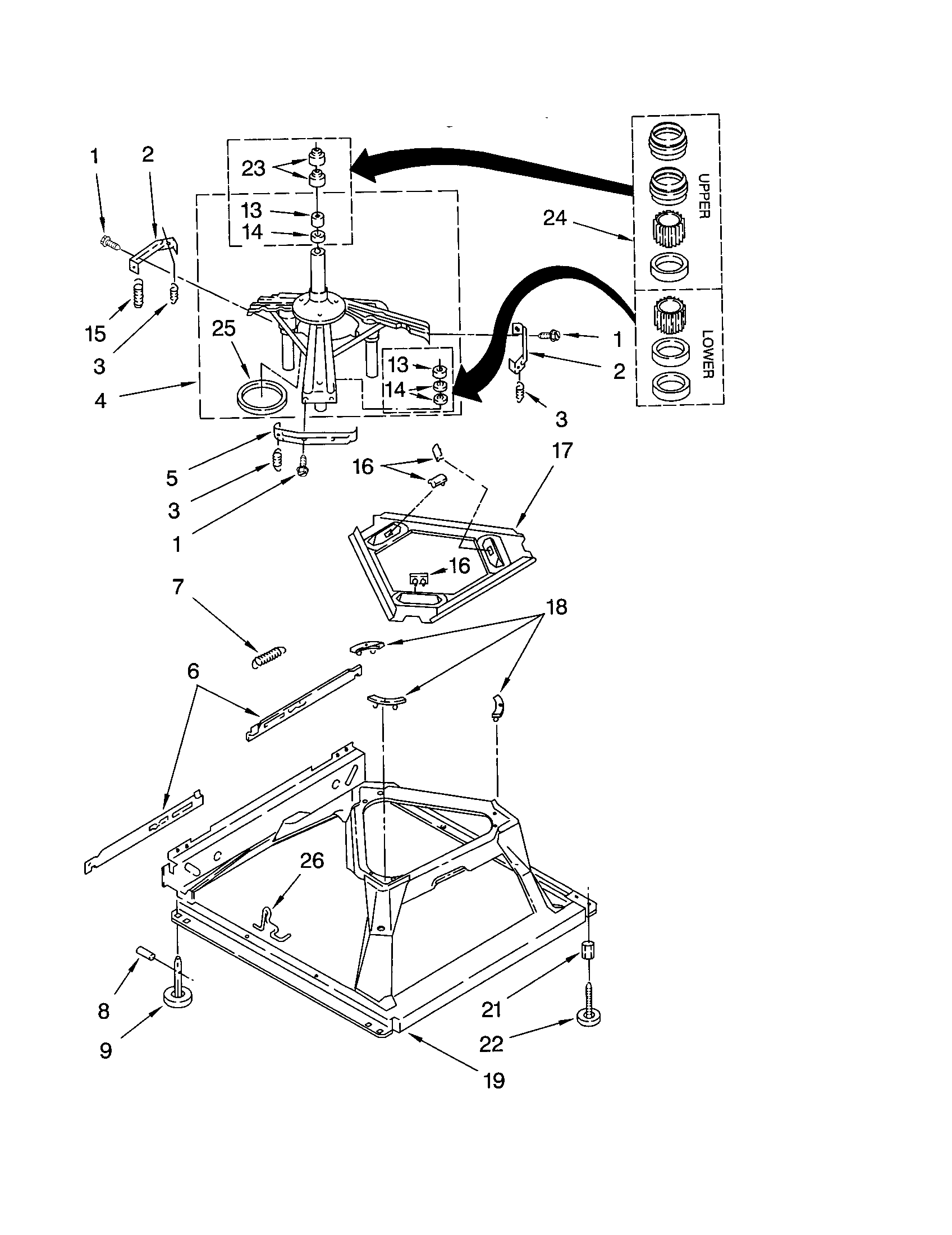Kenmore 11022852101 machine base diagram