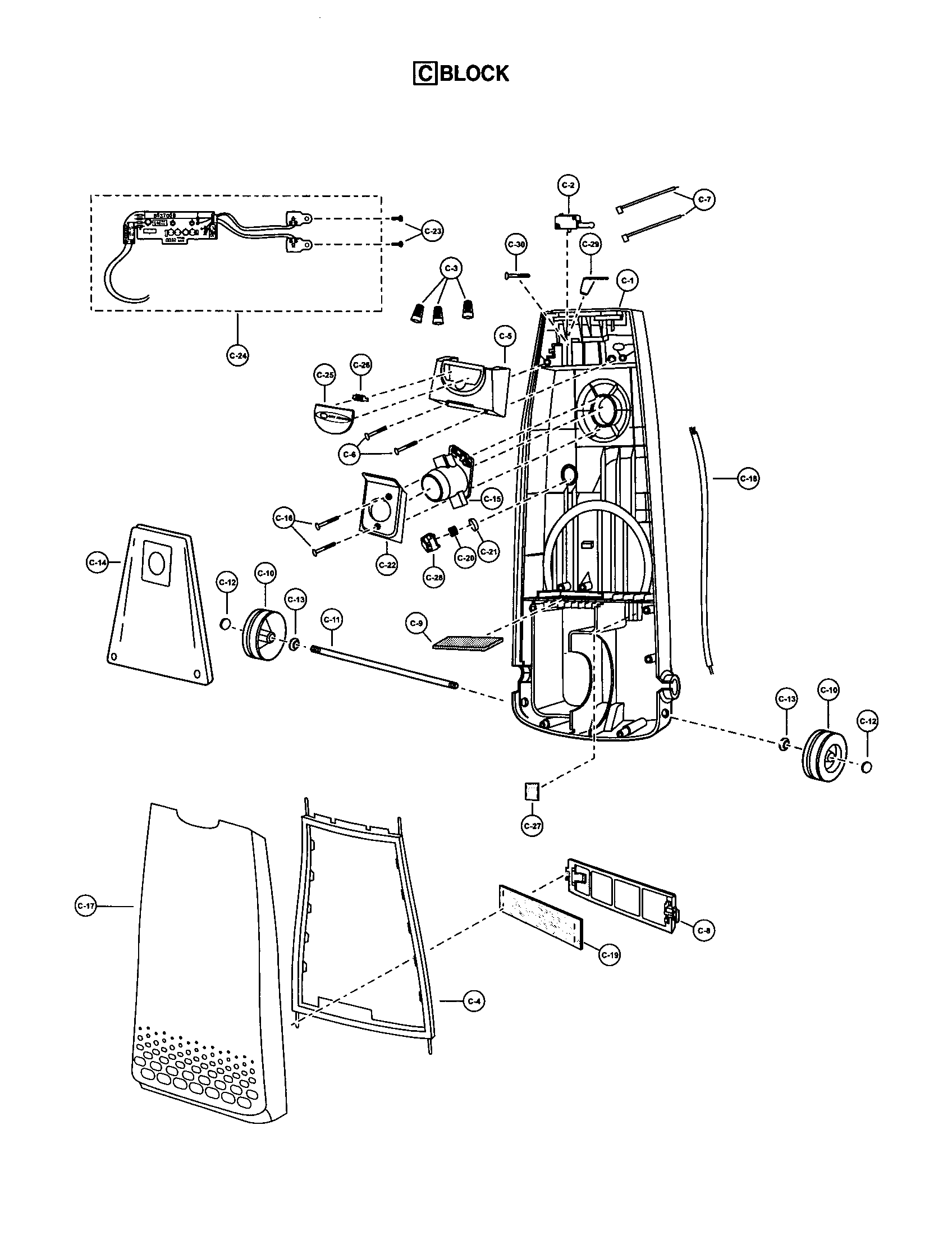 Panasonic MC-V7341 body diagram