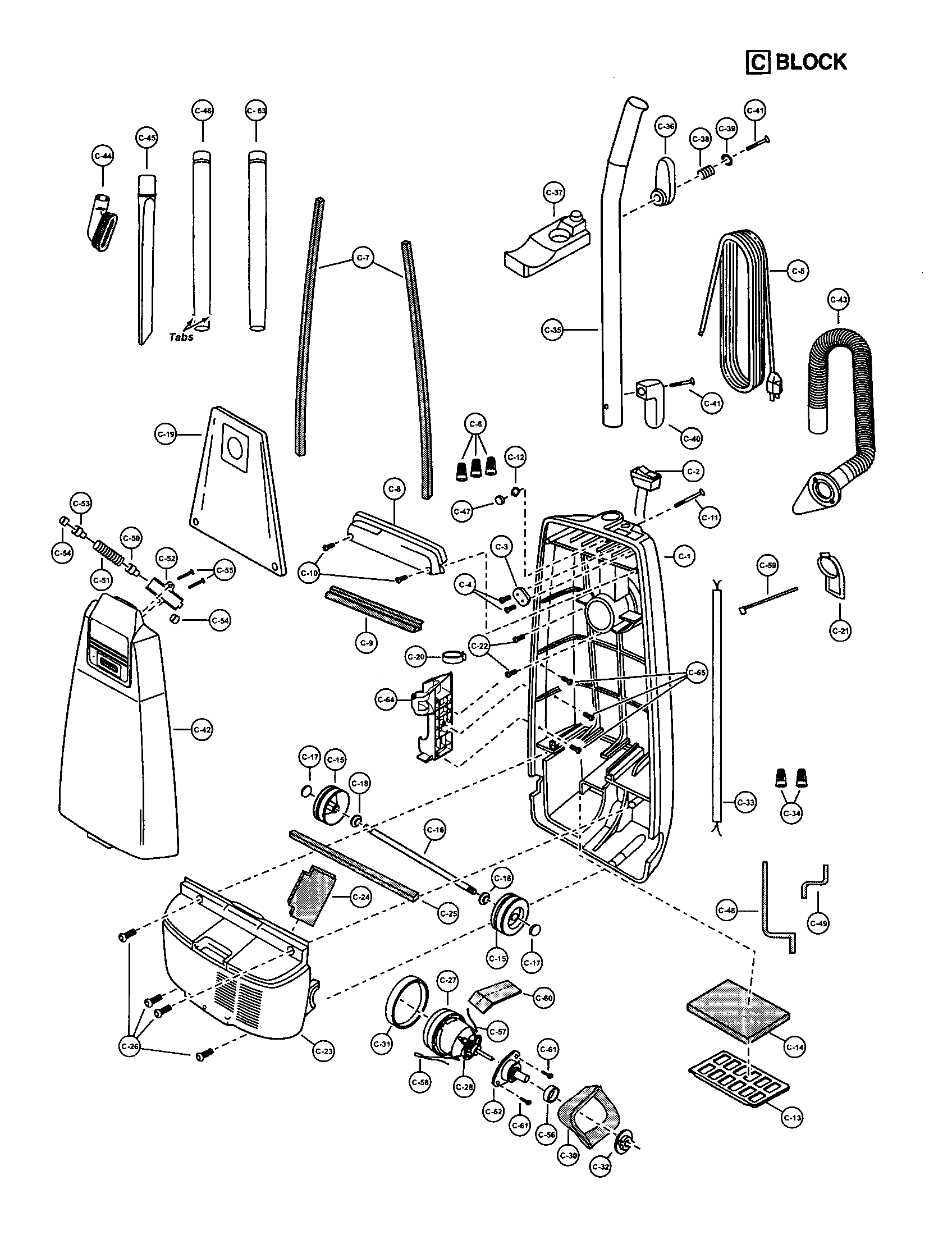 Panasonic MC-V5257 body/motor housing/motor diagram