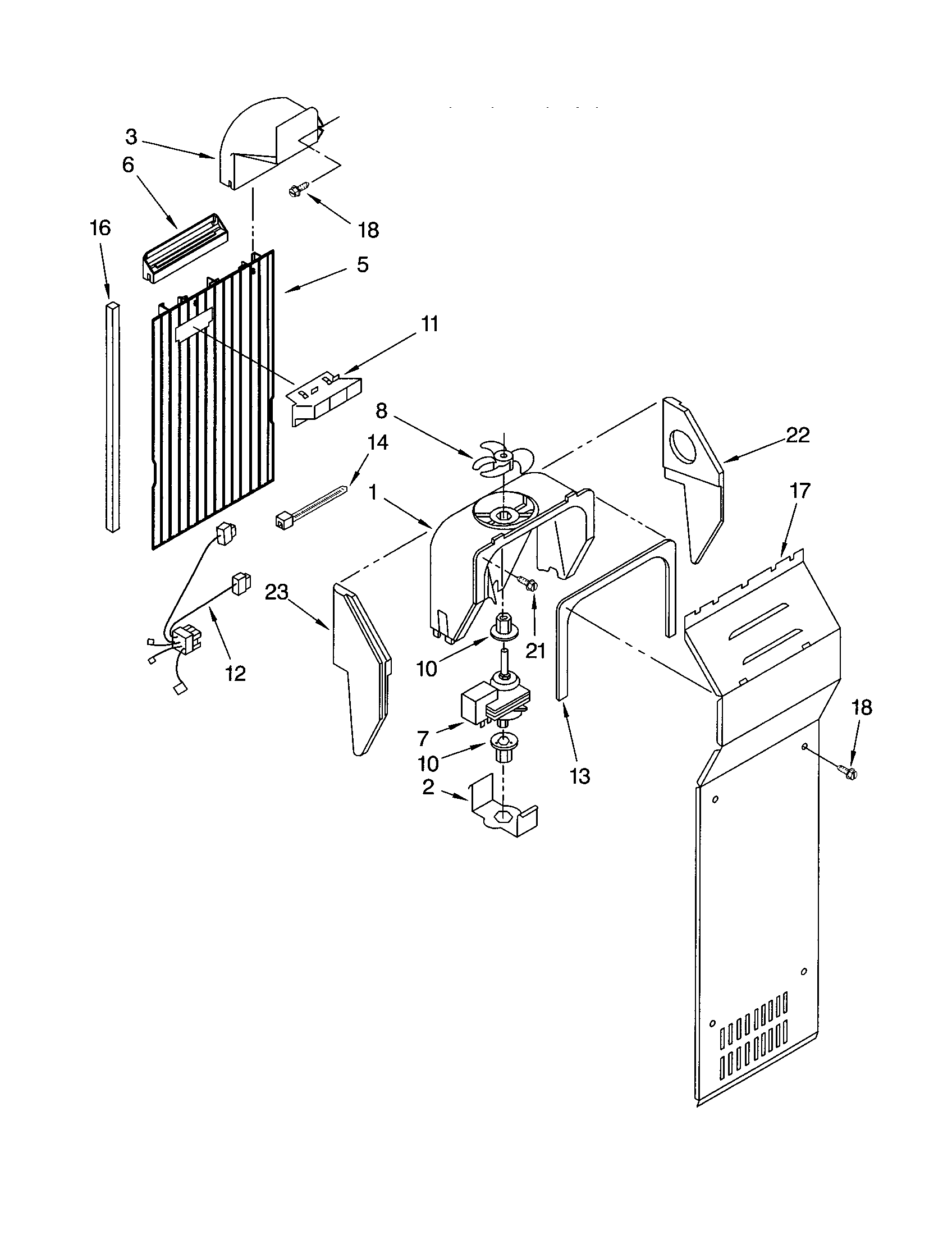 Kenmore 10652282200 air flow diagram