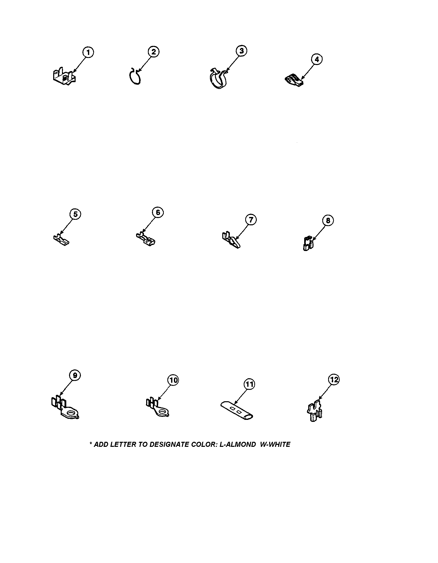 Amana LW6111WB-PLW6111WBA terminals diagram