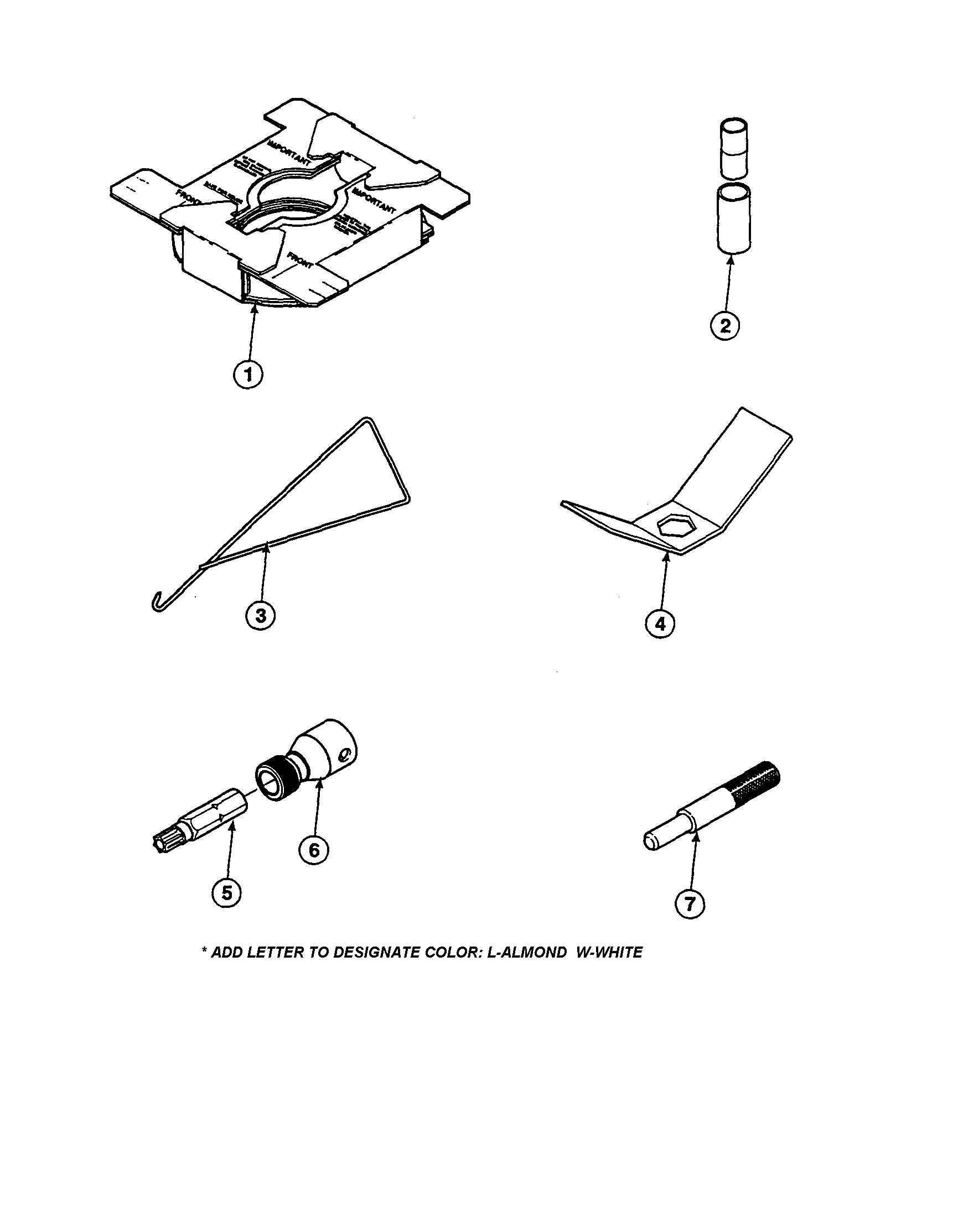 Amana LW6111WB-PLW6111WBA transmission pin tool diagram