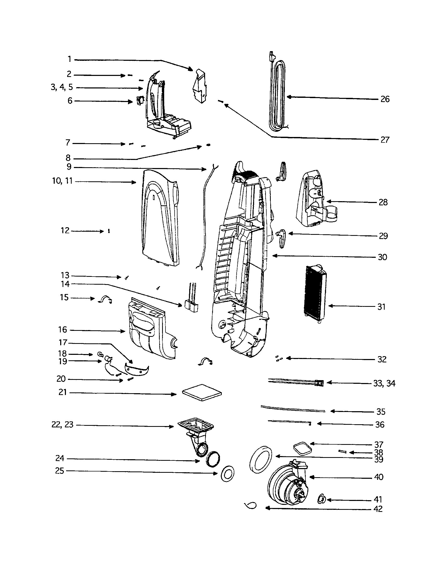 Eureka 5181AT-2 motor cover diagram
