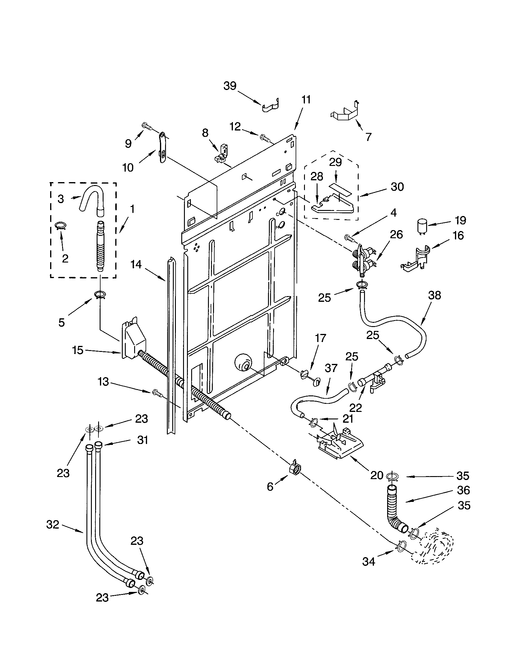 Kenmore 11022912101 rear panel diagram
