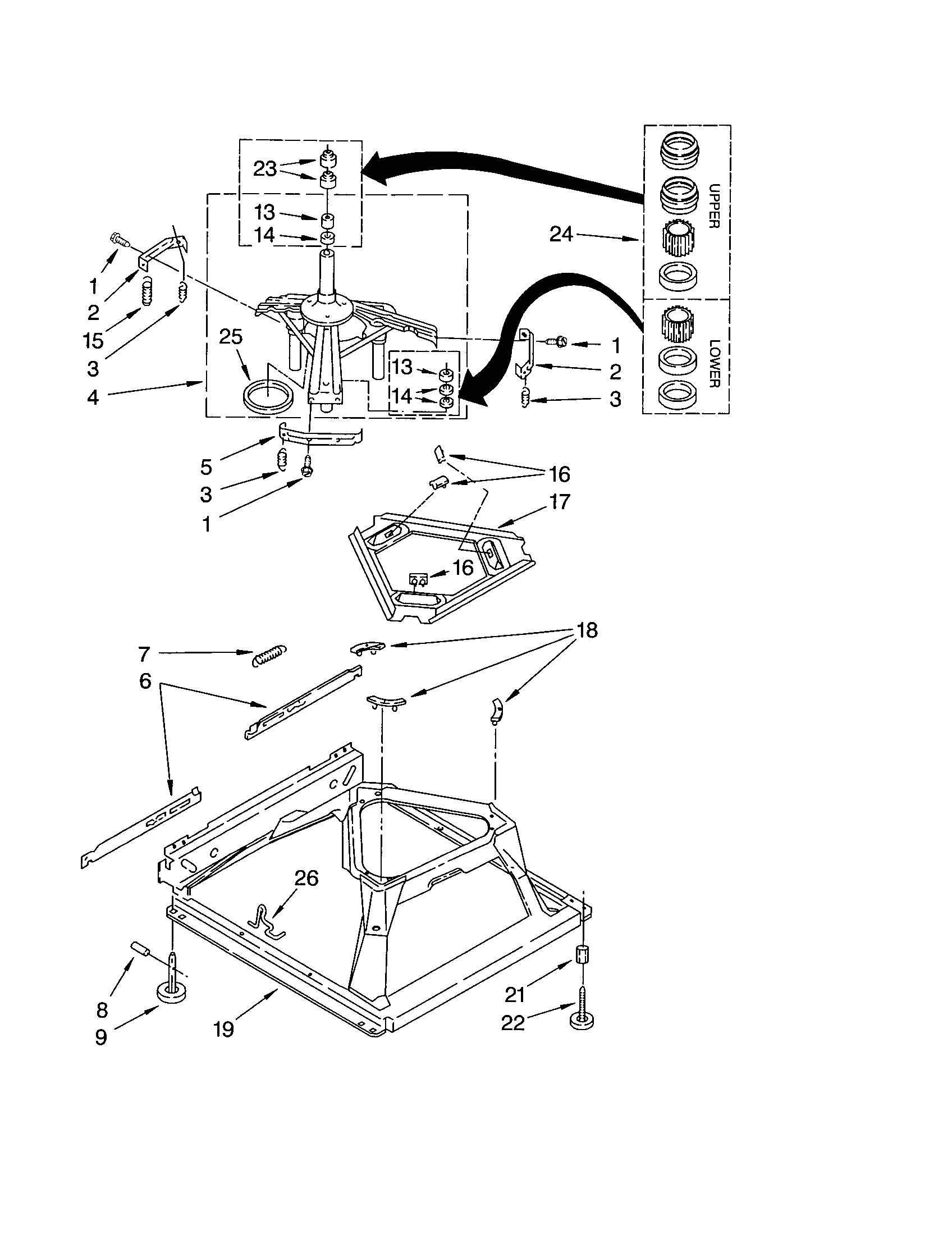 Kenmore 11022912101 machine base diagram