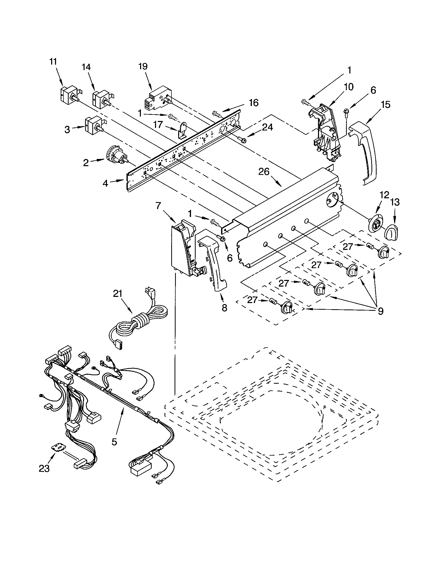 Kenmore 11022912101 control panel diagram
