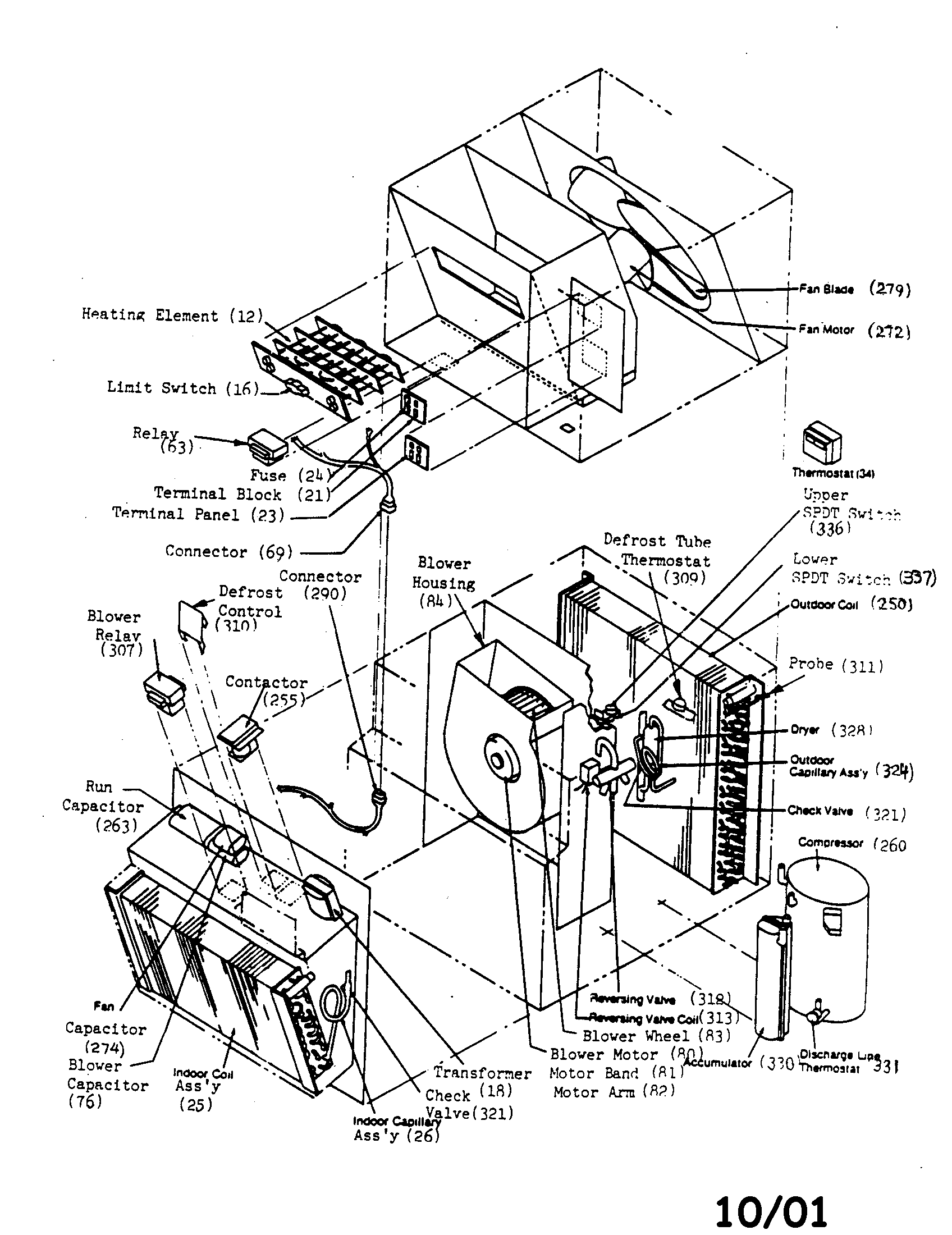 Armstrong PWC18E7.2-1 thru the wall heat pump diagram
