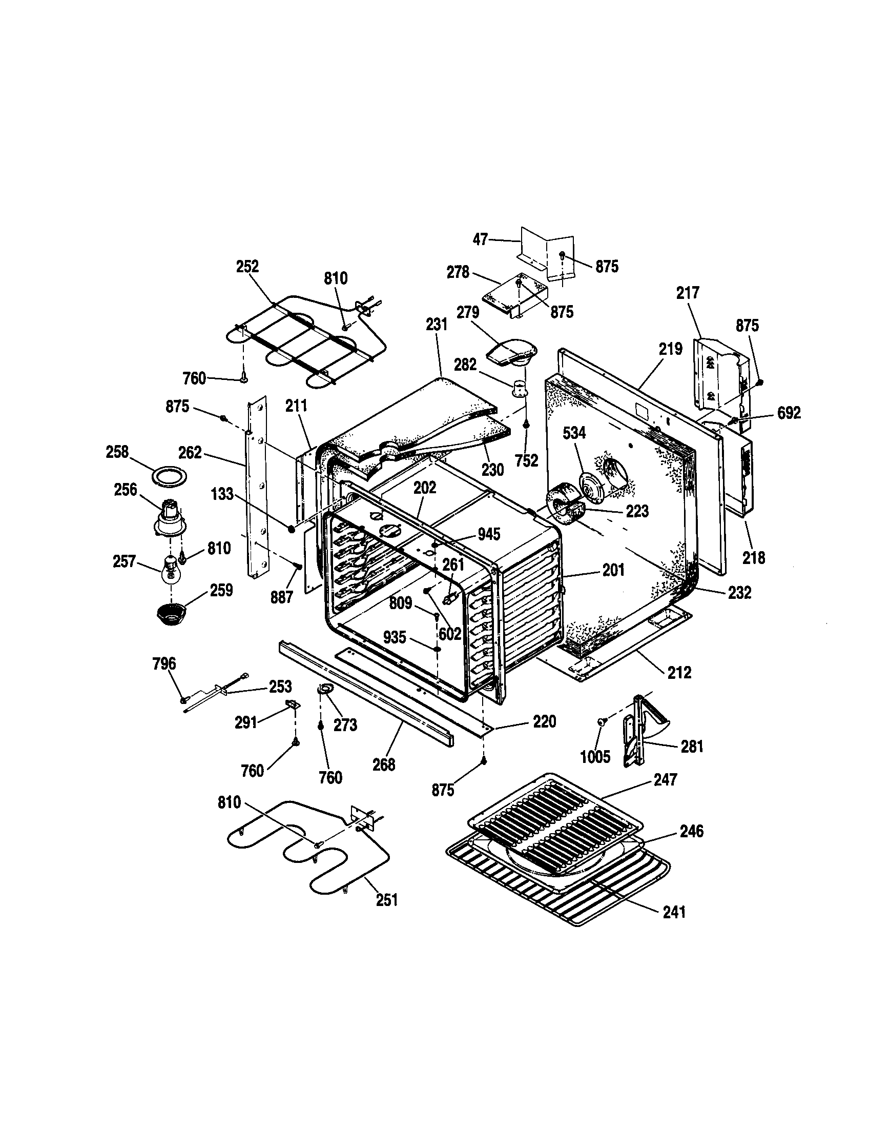 Kenmore 91147084100 body section diagram