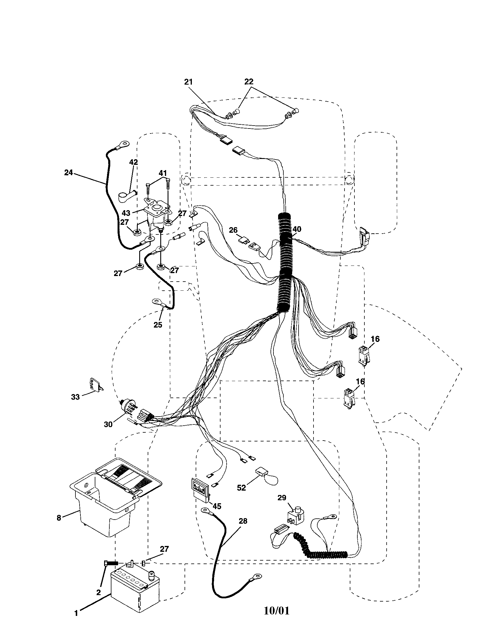 Poulan PR17H42STB electrical diagram