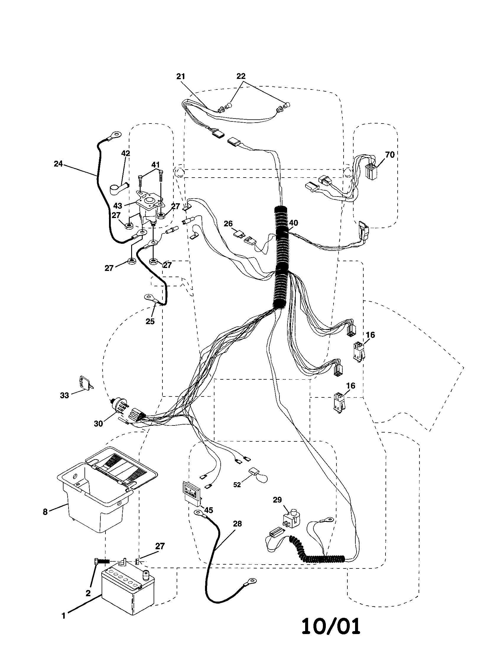 Poulan PPR1742STC electrical diagram