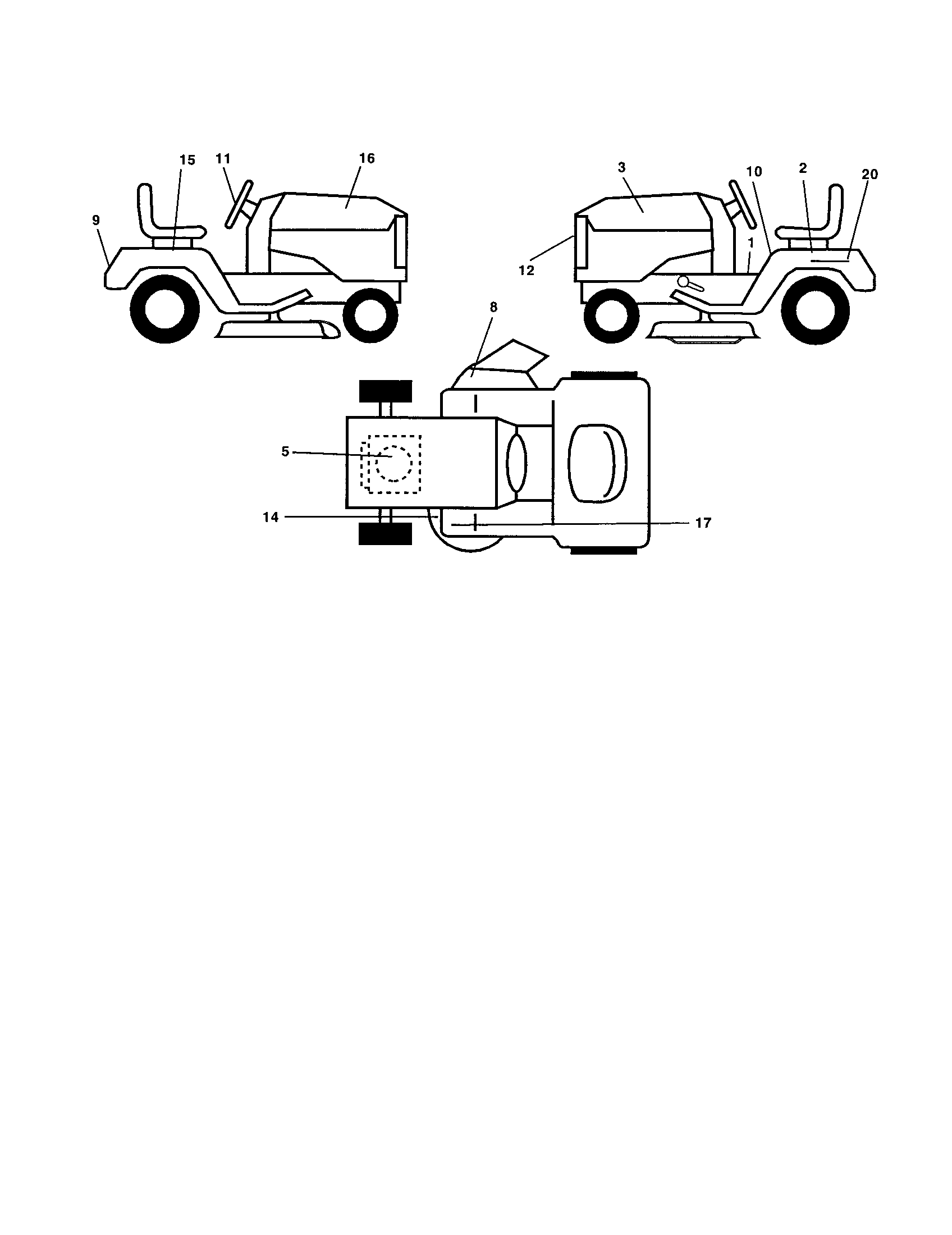 Poulan PPR1742STC decals diagram