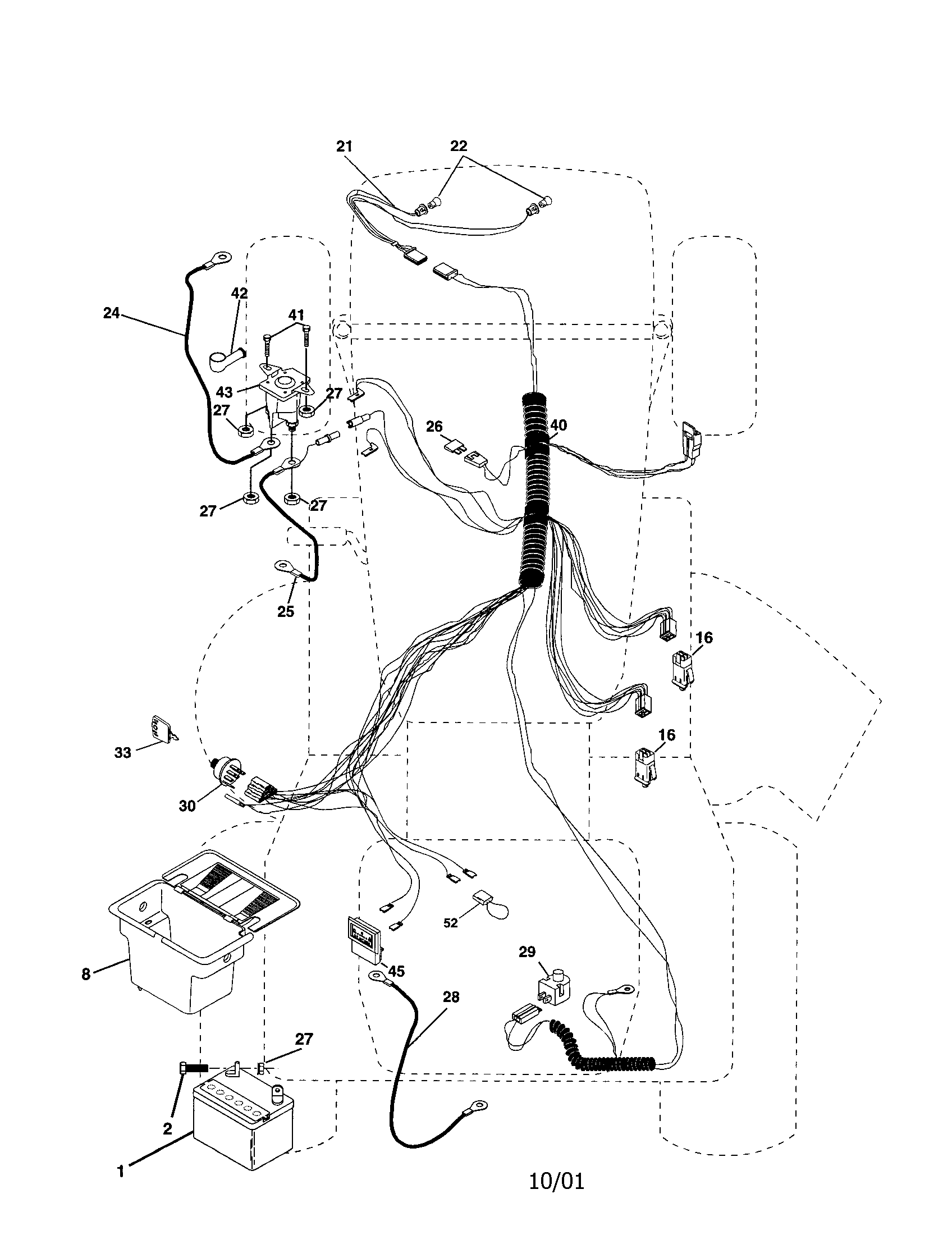 Poulan PR1742STB electrical diagram