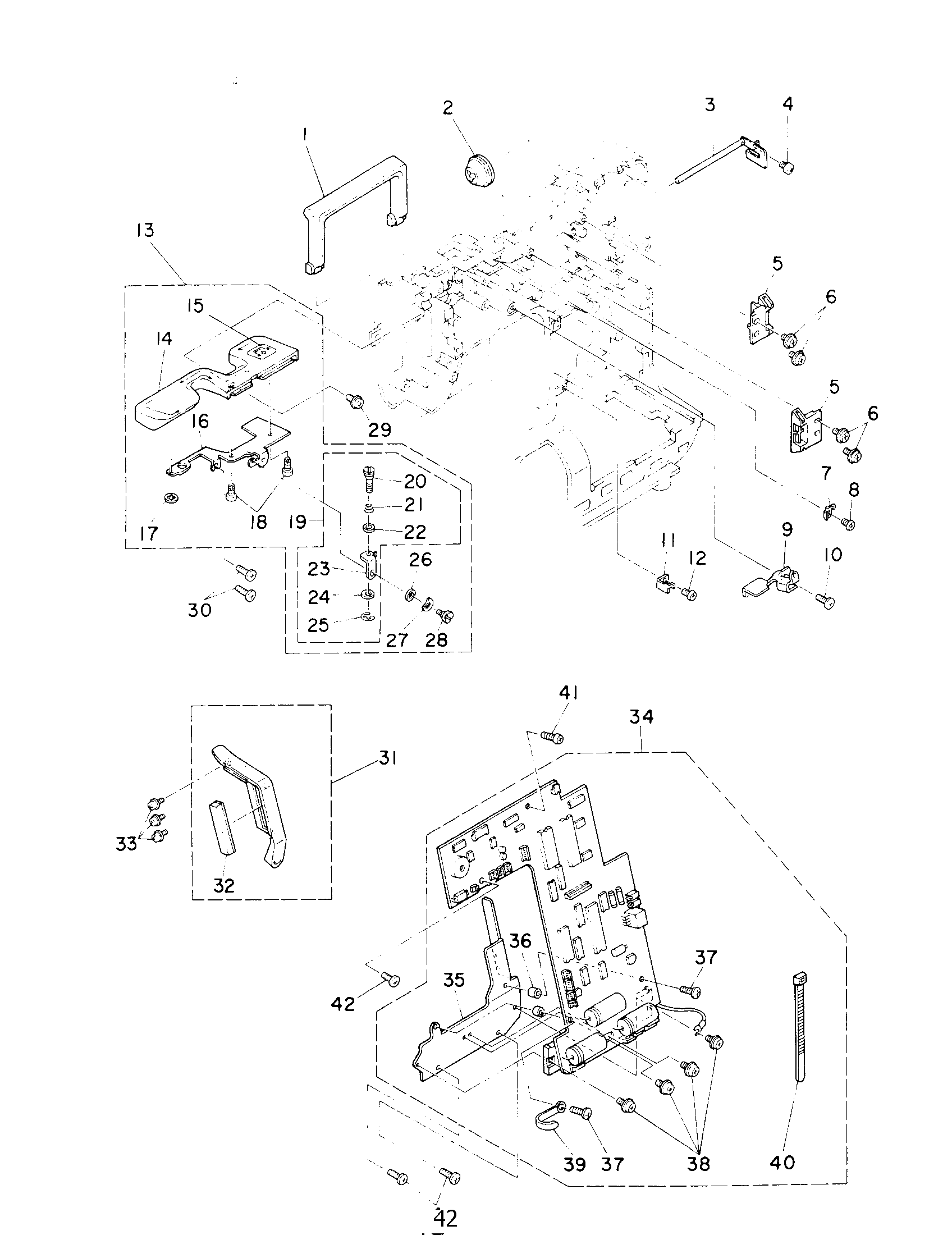 Singer QUANTUM XL-1 thread guide cover diagram