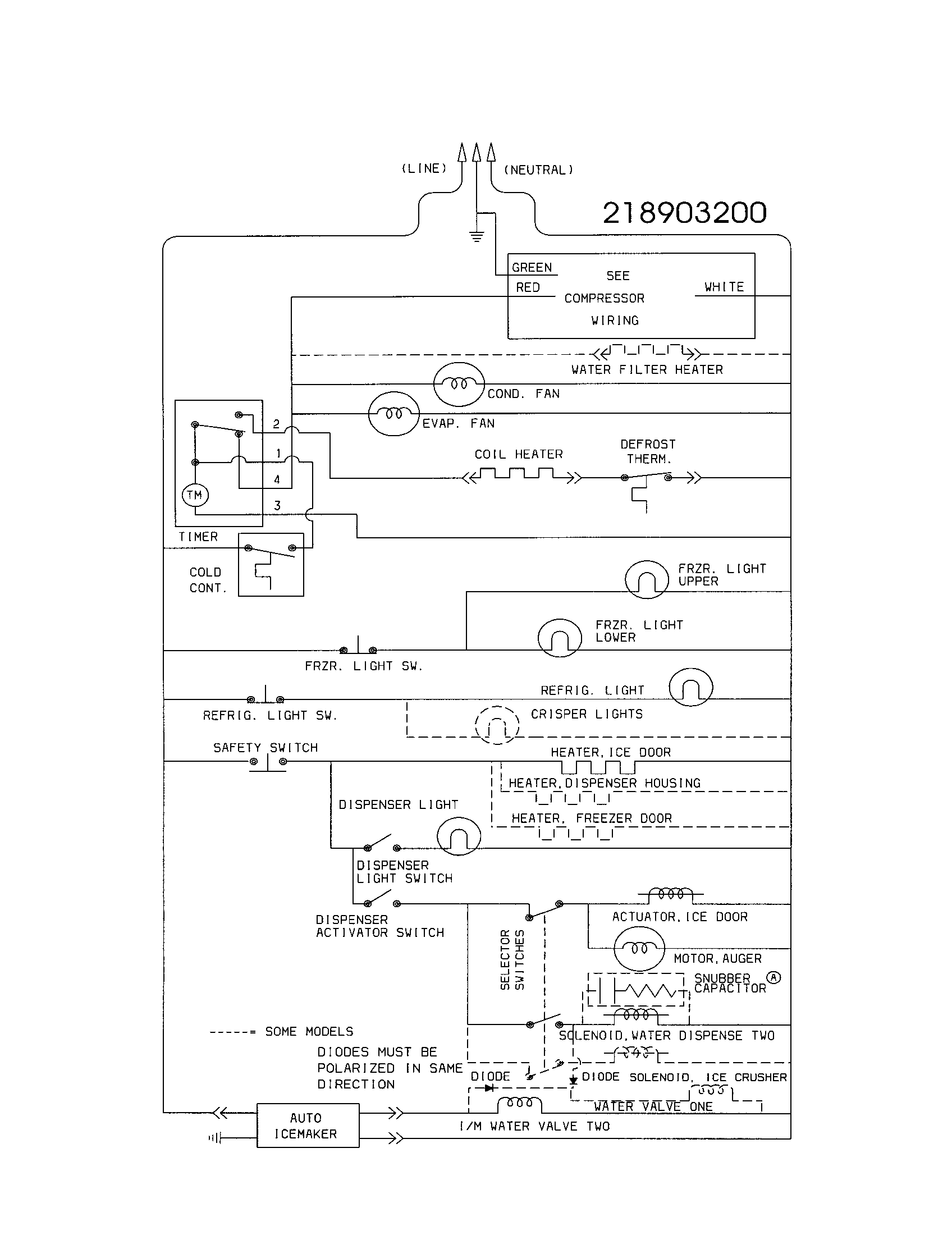 Frigidaire FRS26ZGHD3 wiring schematic diagram
