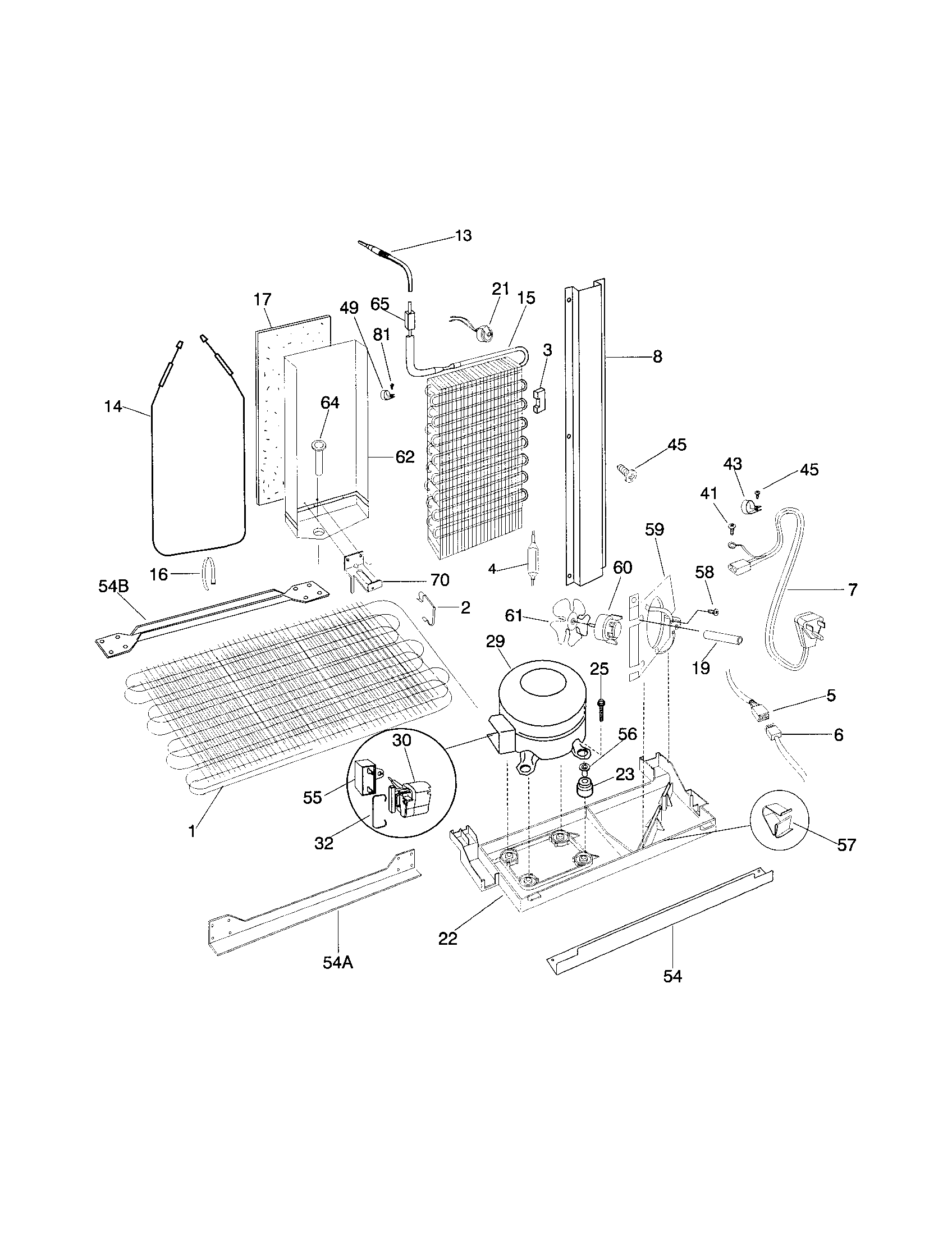 Frigidaire FRS26ZNHB1 system diagram