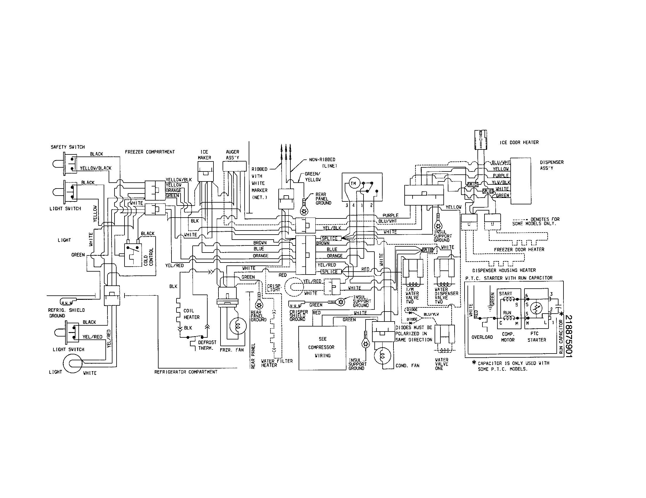 Frigidaire FRS26ZNHB1 wiring diagram diagram