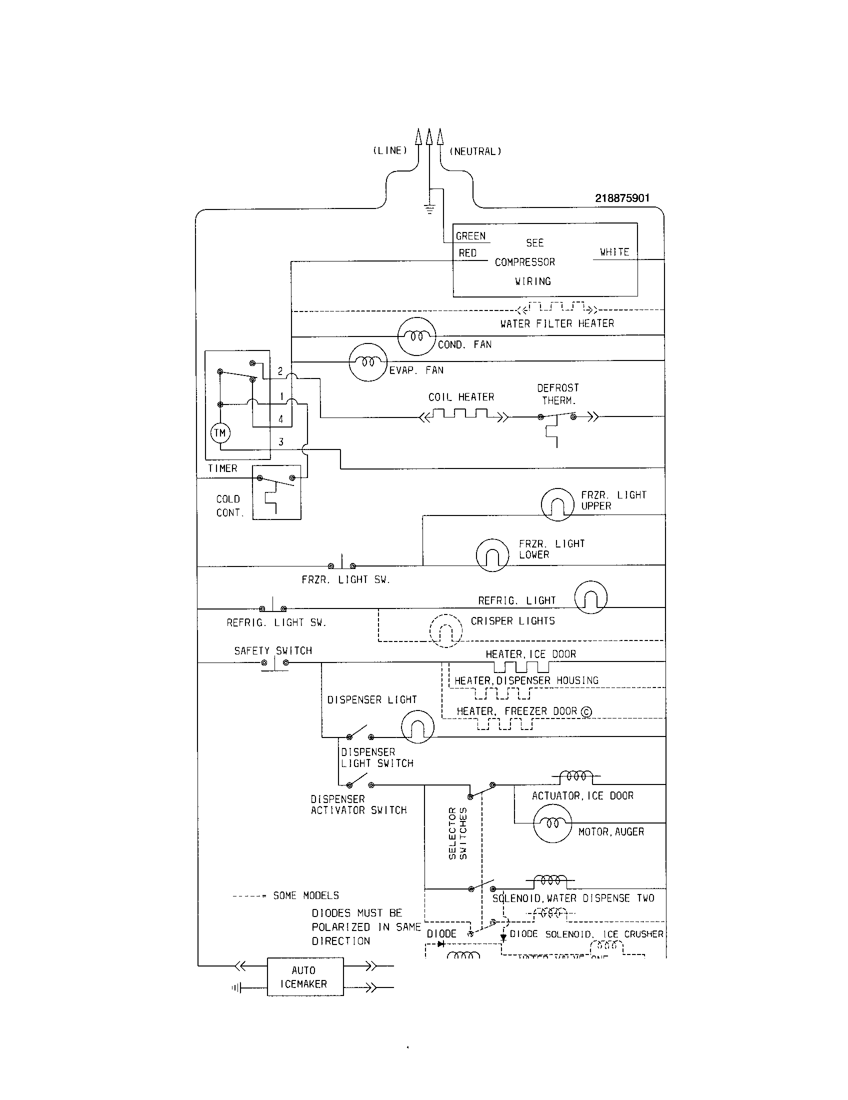 Frigidaire FRS26ZRGD4 wiring schematic diagram