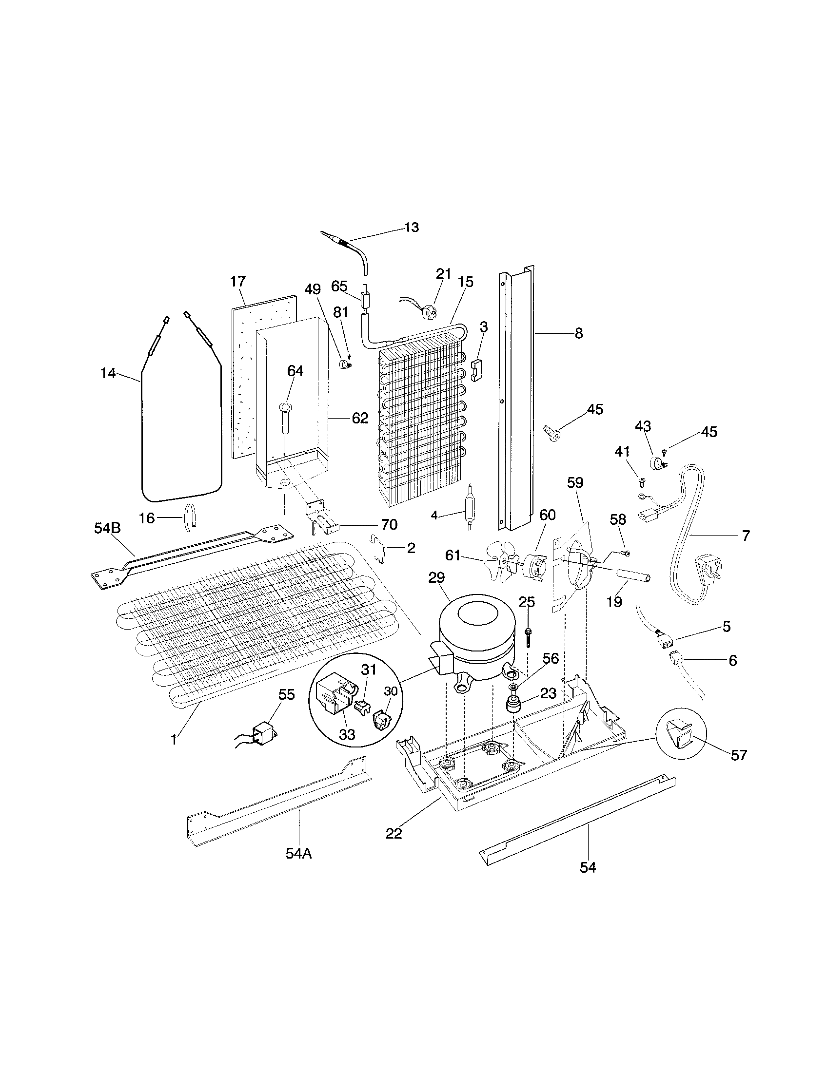 Frigidaire FRS26ZSGW3 system diagram