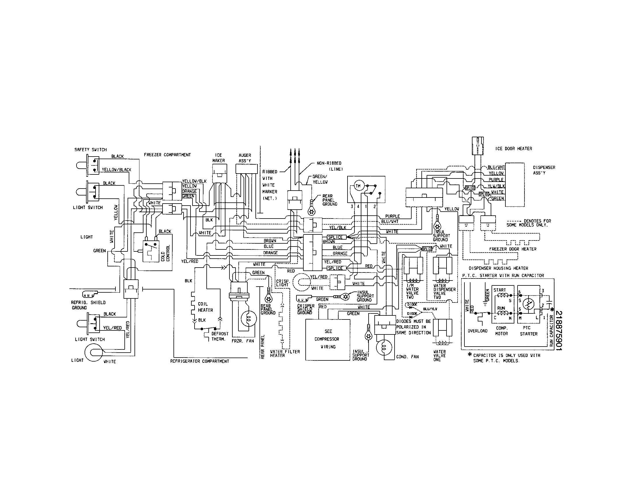 Frigidaire FRS26ZSGW3 wiring diagram diagram