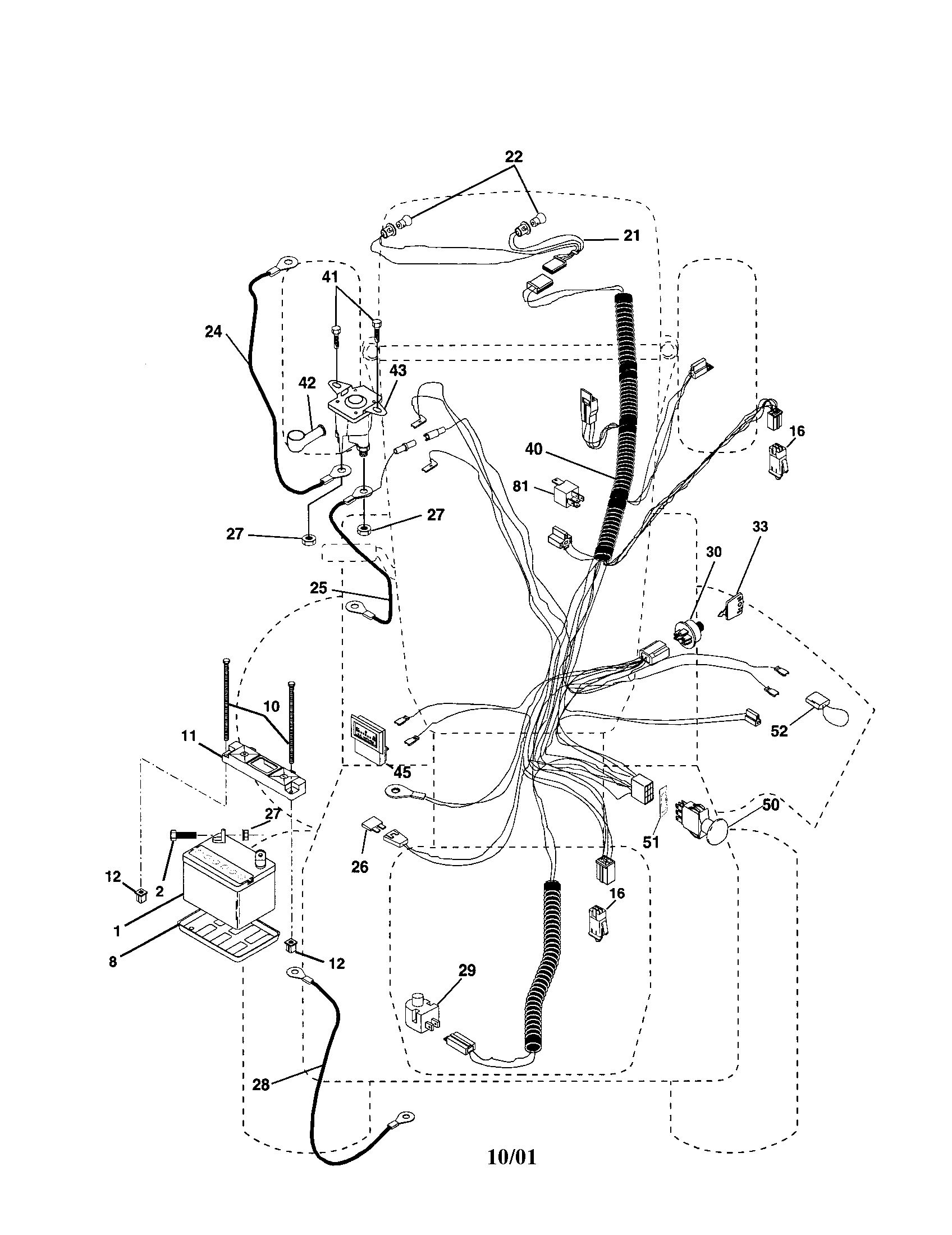 Poulan PRGT20H50B electrical diagram