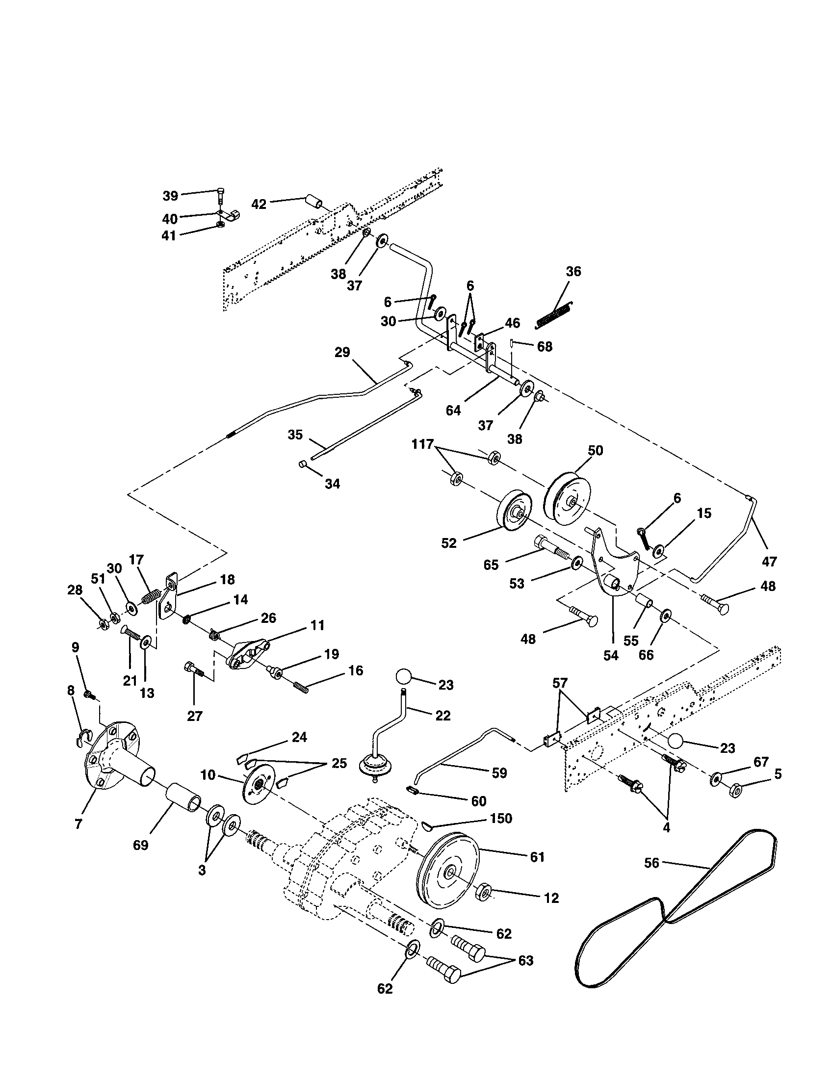 Poulan PRGT2046B ground drive diagram