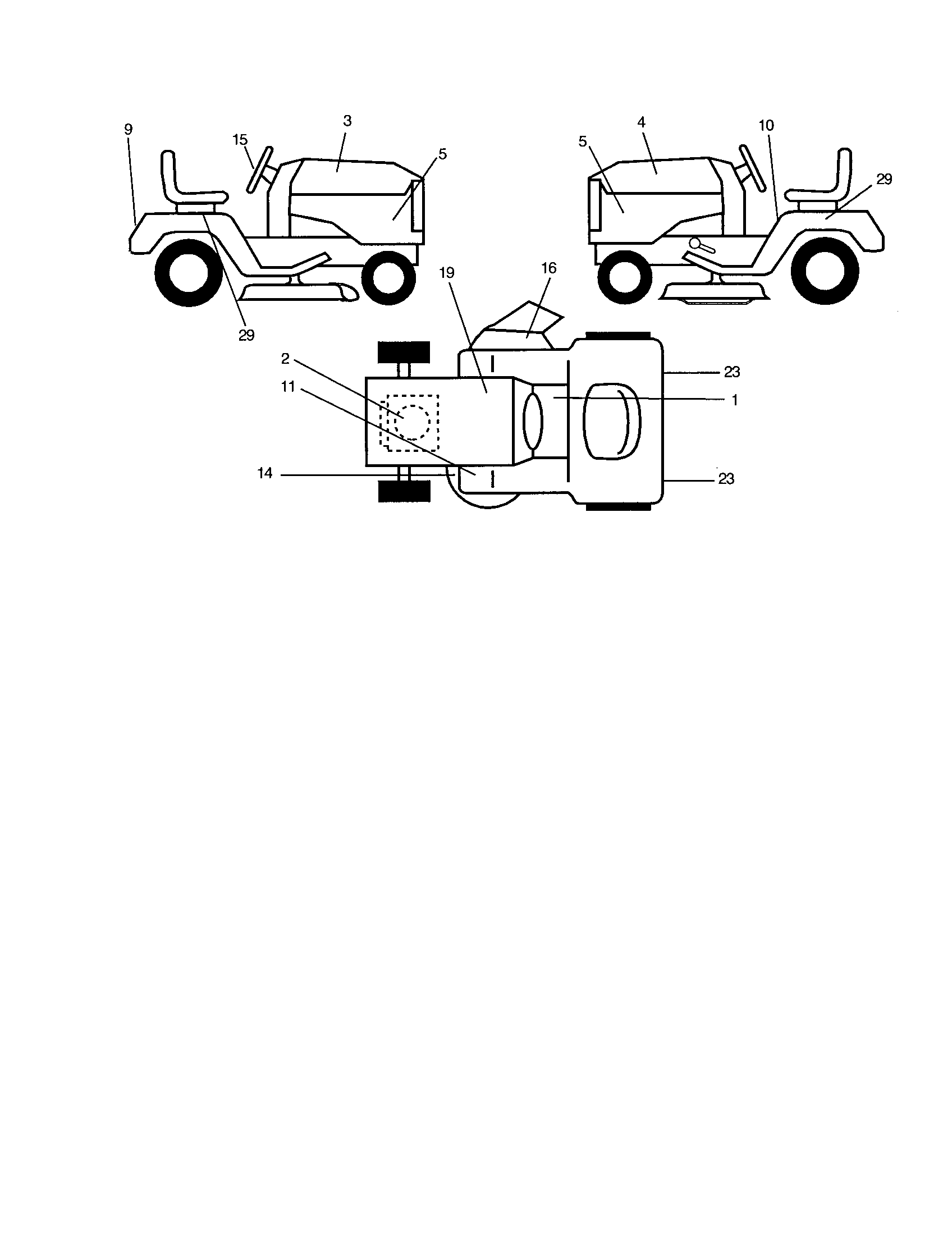 Poulan PRGT2046B decals diagram