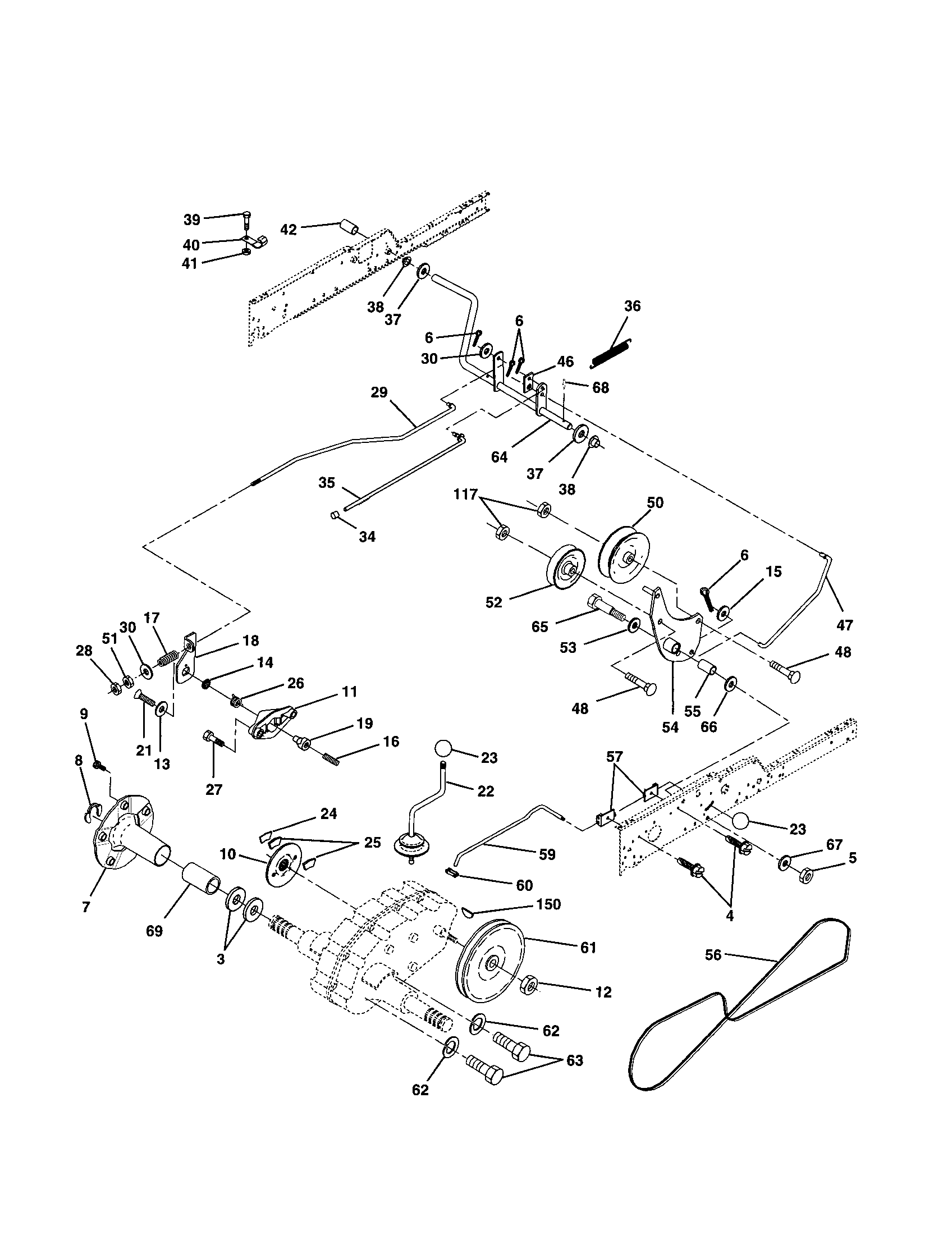 Poulan PRGT2046A ground drive diagram