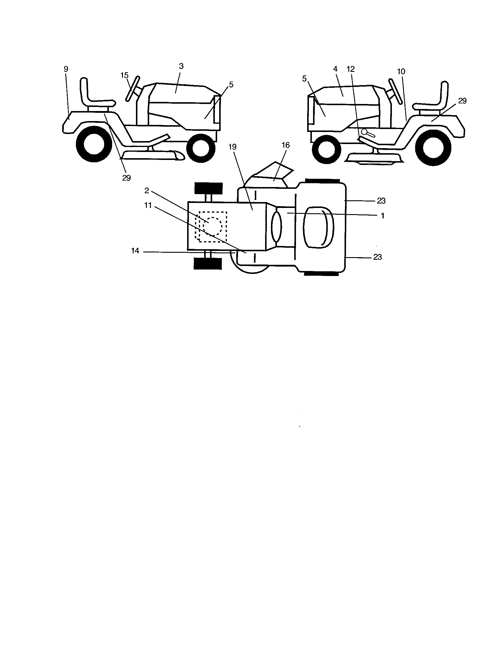 Poulan PRGT2046A decals diagram