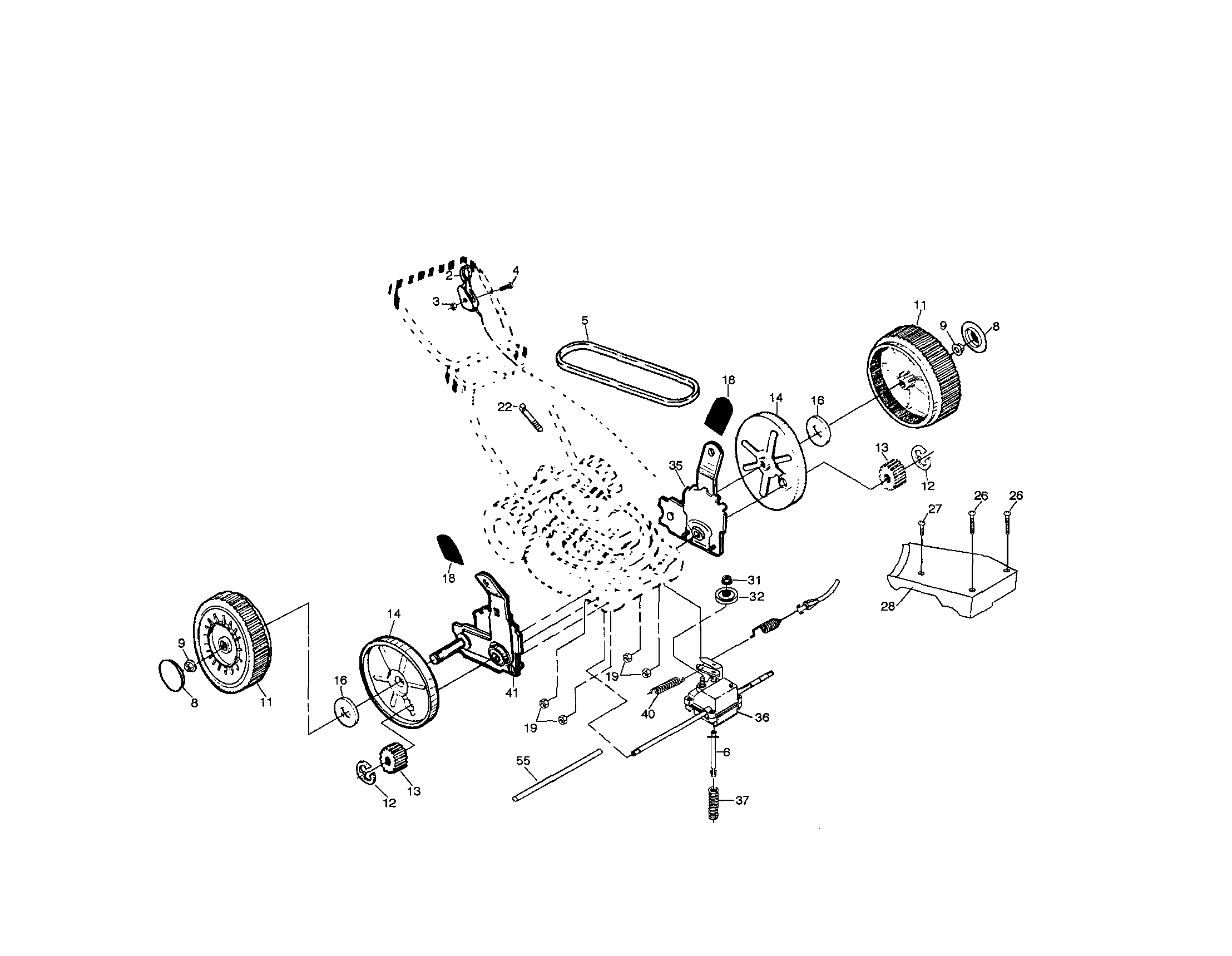 Poulan PR6Y22SHA wheels and tires diagram