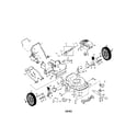 Poulan PR65Y22CHB power propelled rotary mower diagram