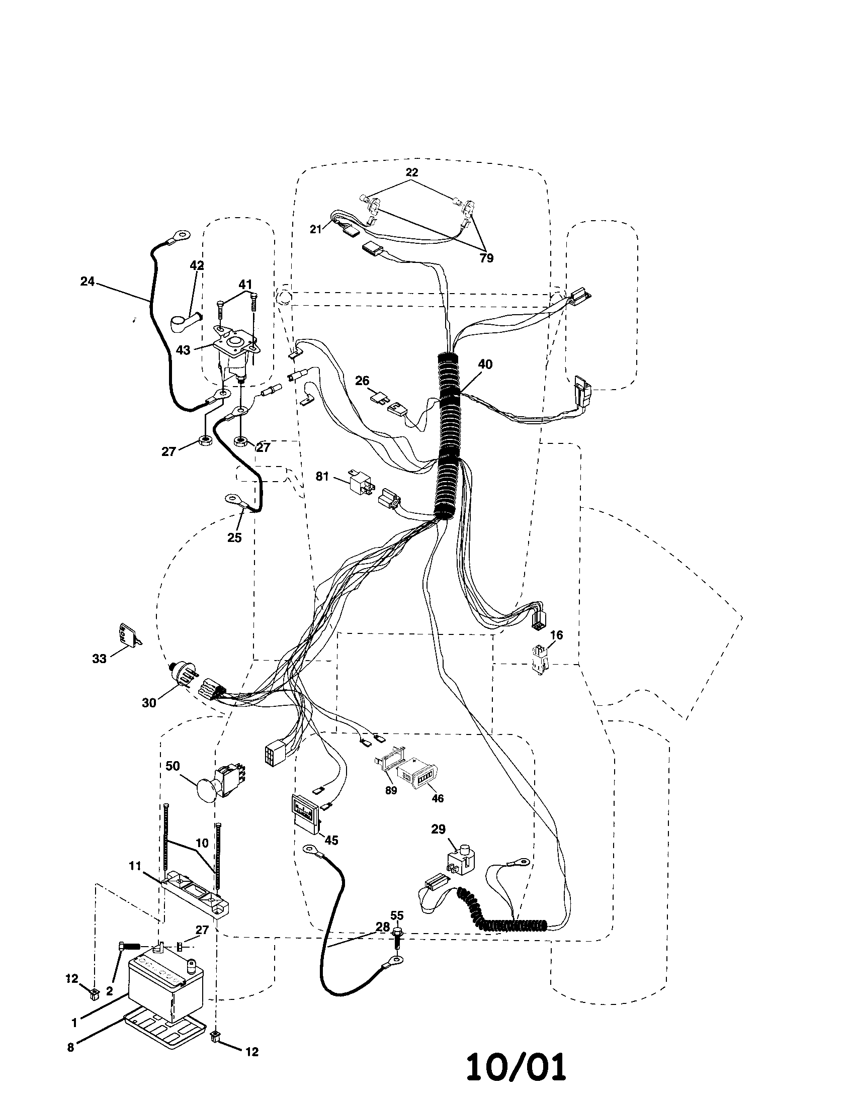 Poulan DPR22H48STB electrical diagram