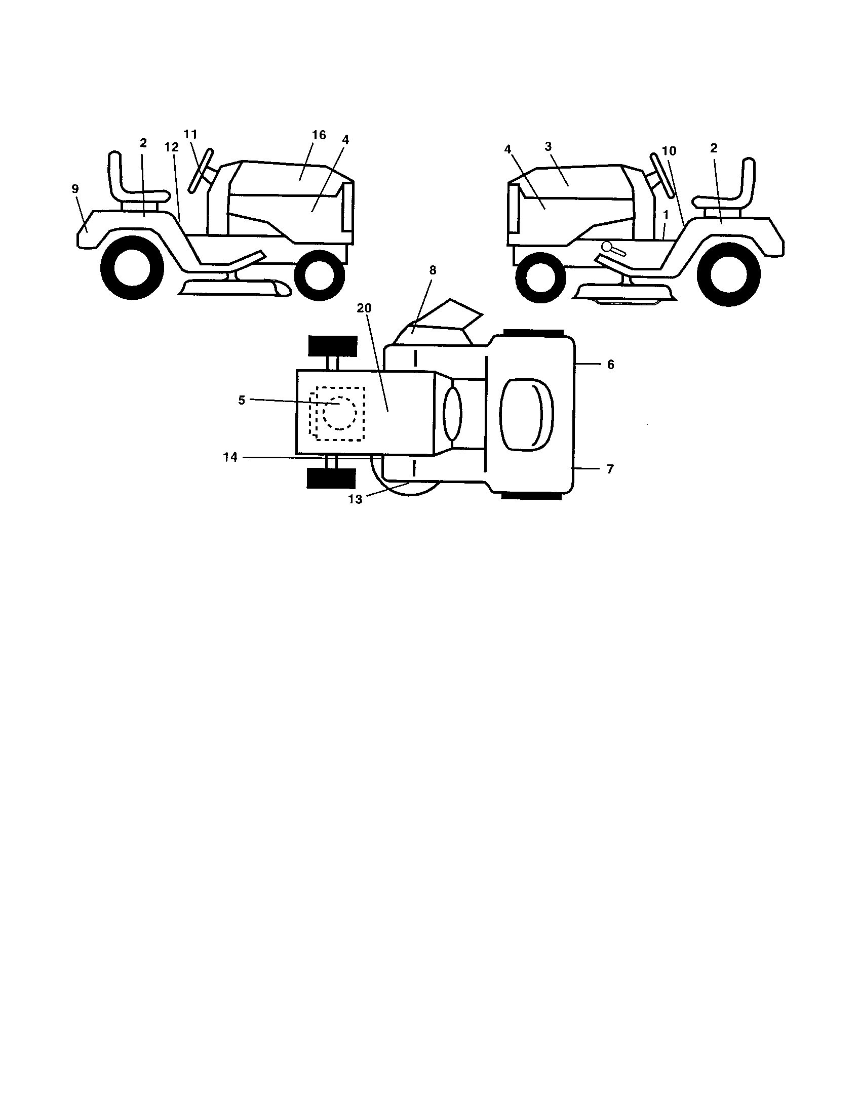 Poulan DPR22H48STB decals diagram