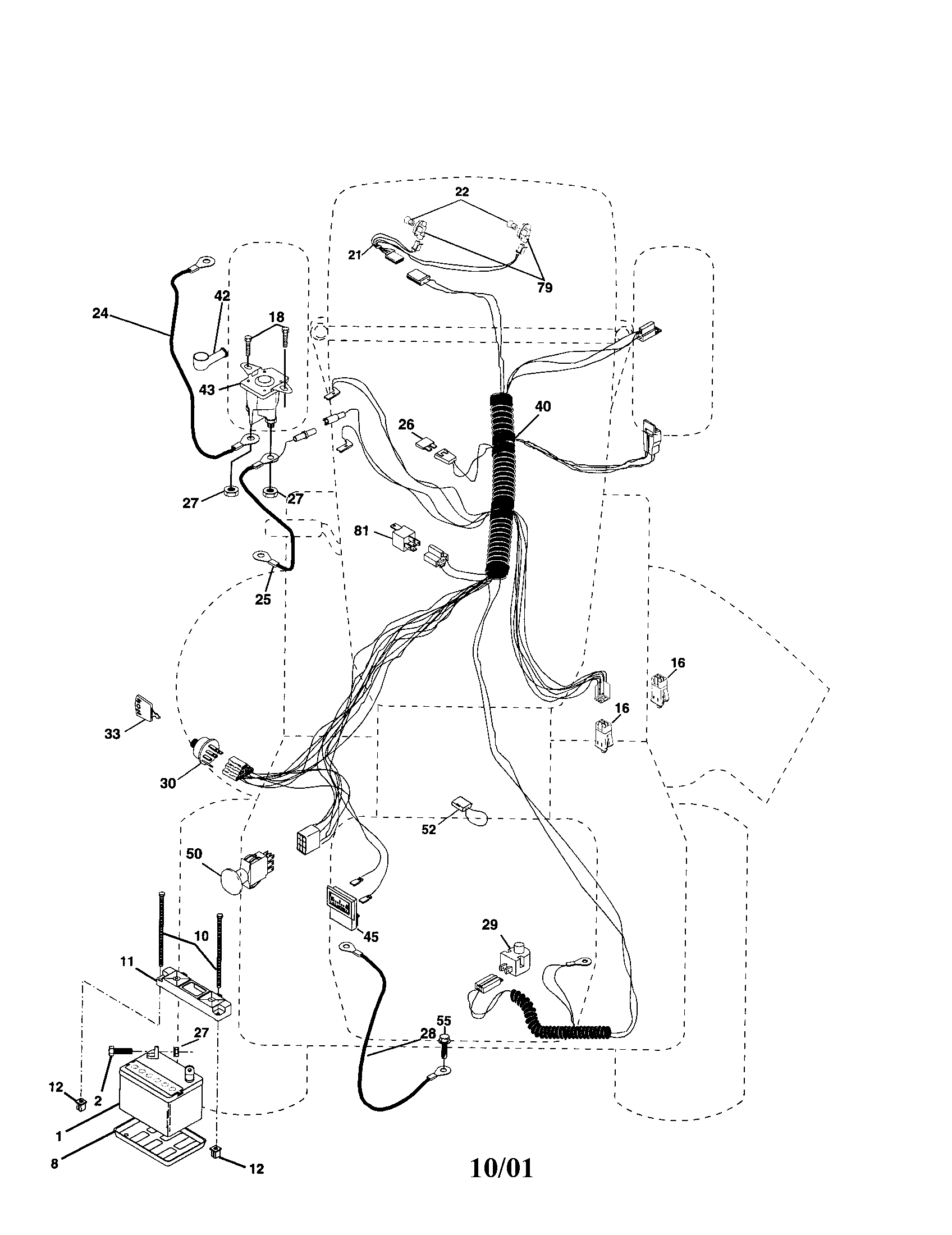 Poulan DPR22H46STB electrical diagram