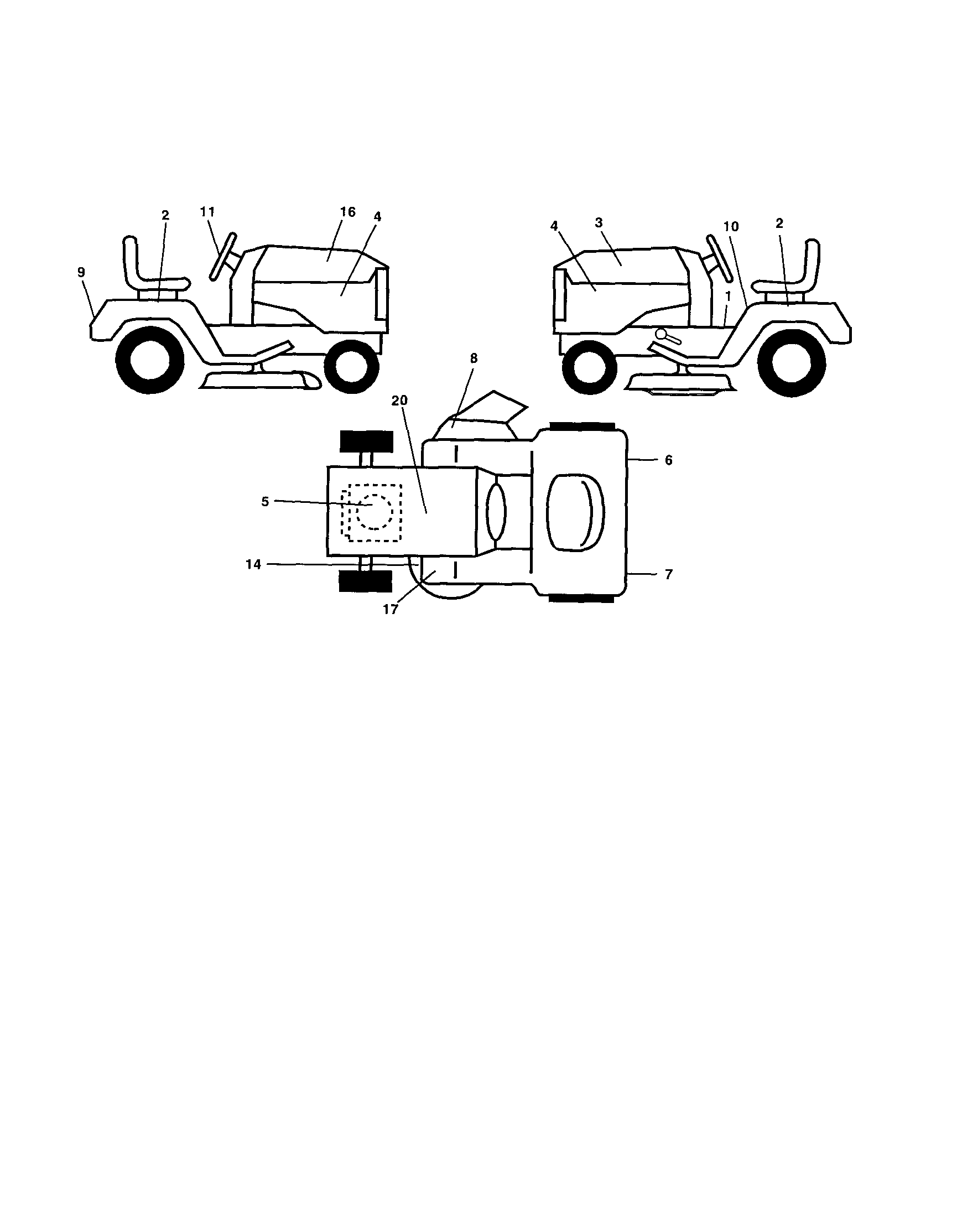 Poulan DPR22H46STB decals diagram